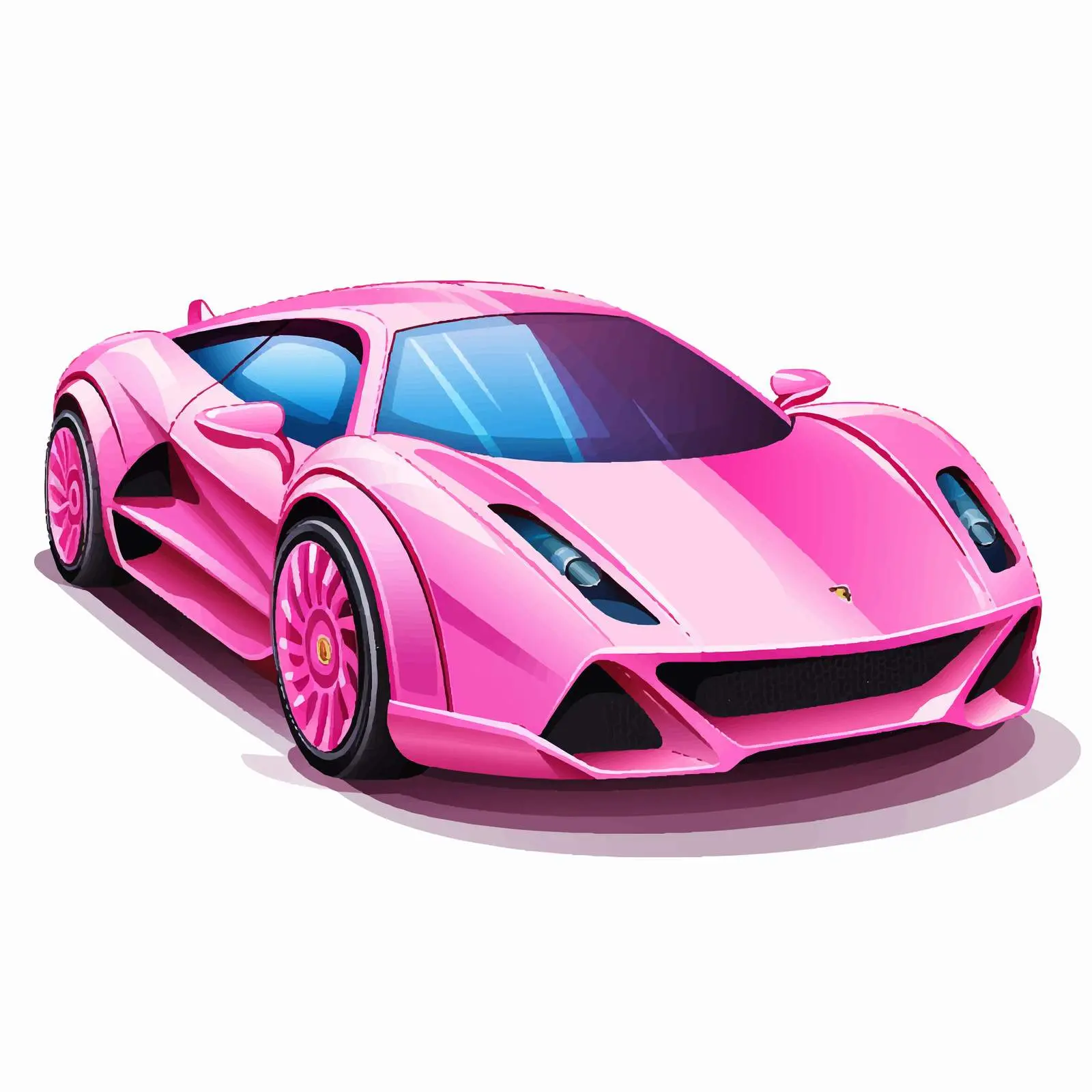 Modern Pink Car Vector Graphic — free download from Dotvec