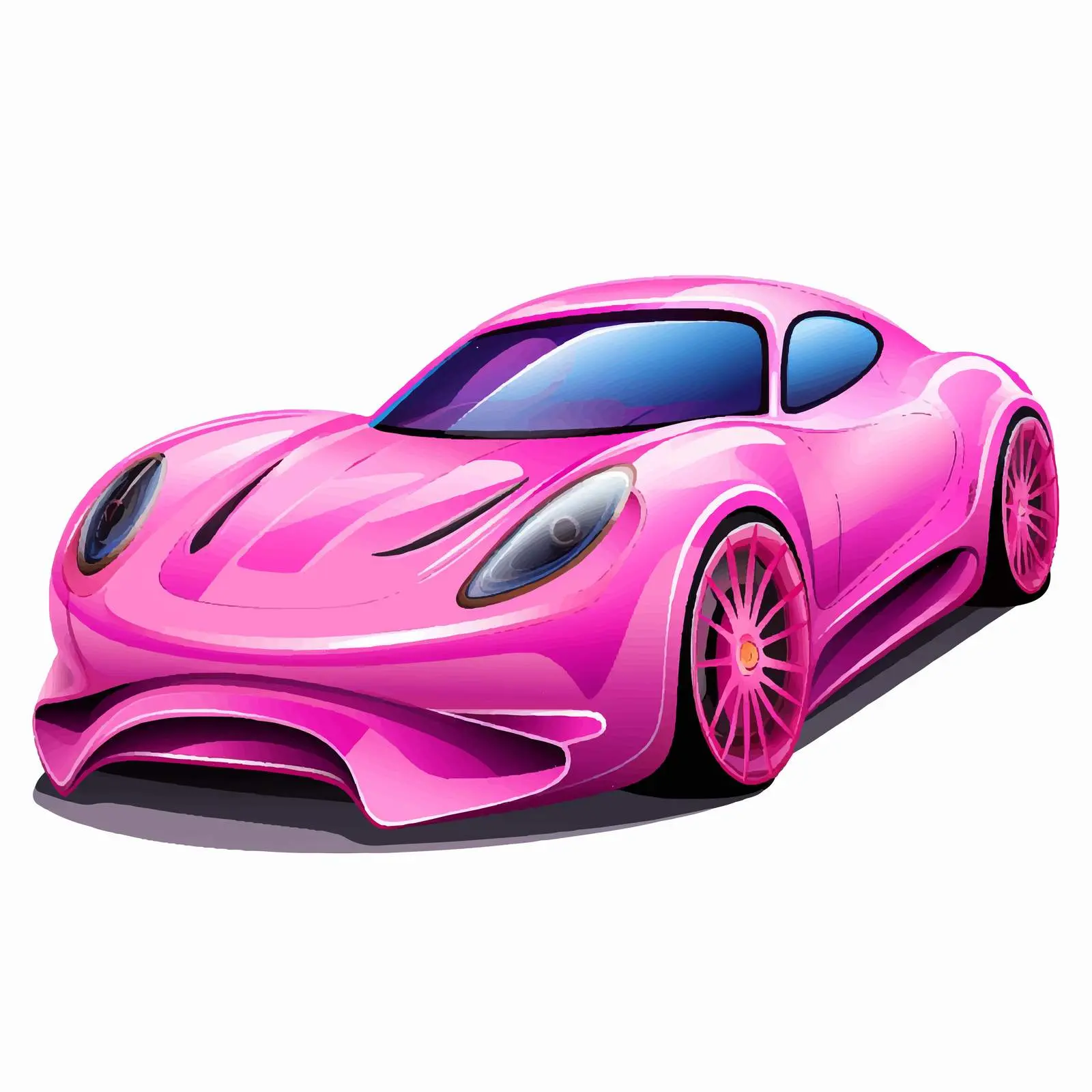 Modern Pink Car Vector Graphic — free download from Dotvec