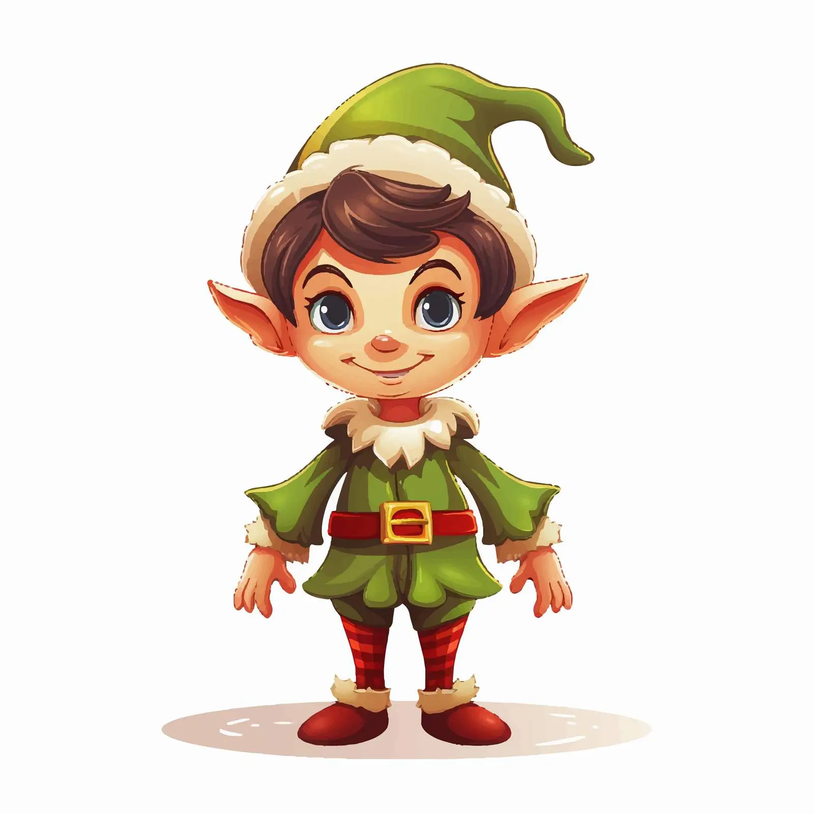 Smiling Christmas Elf Vector Illustration — free download from Dotvec