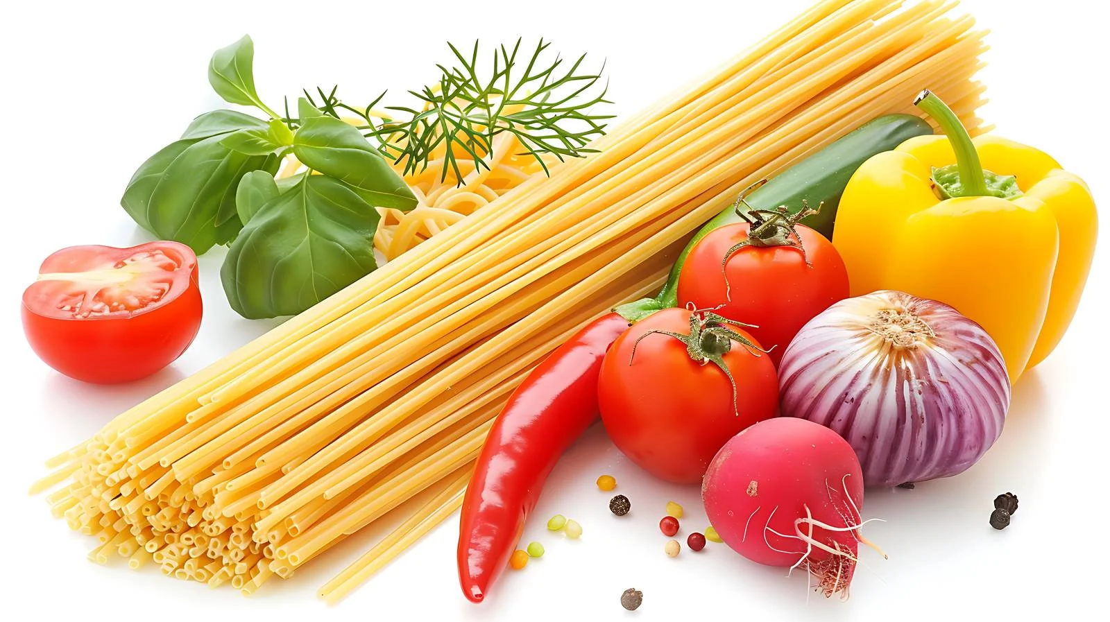 Vibrant Veggie and Pasta Dish — free download from Dotvec