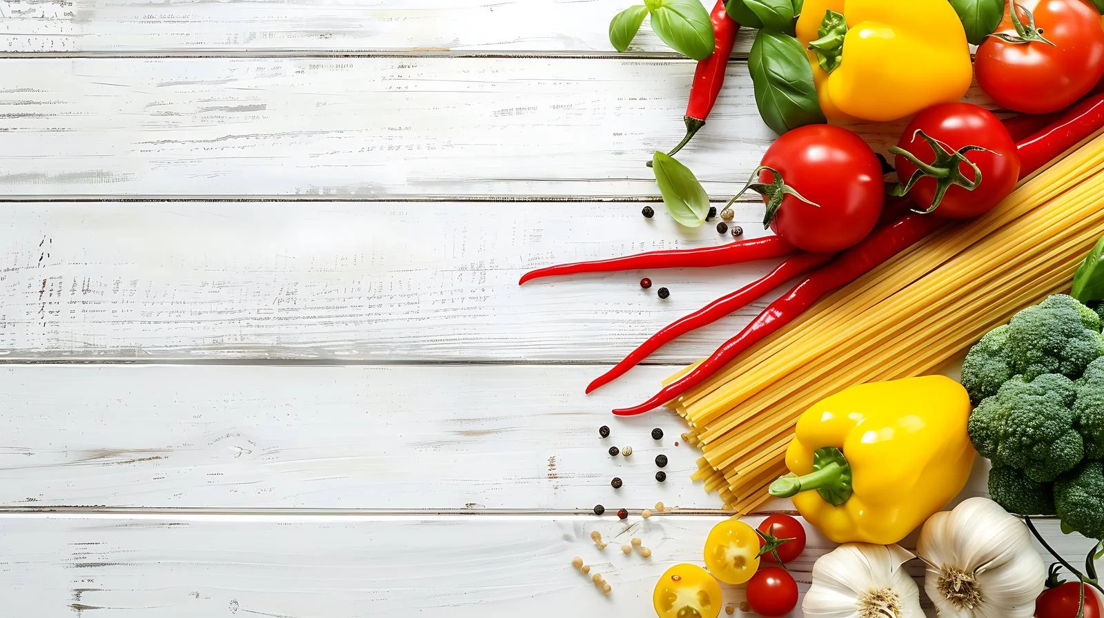 Vibrant Veggie Spaghetti Dish — free download from Dotvec