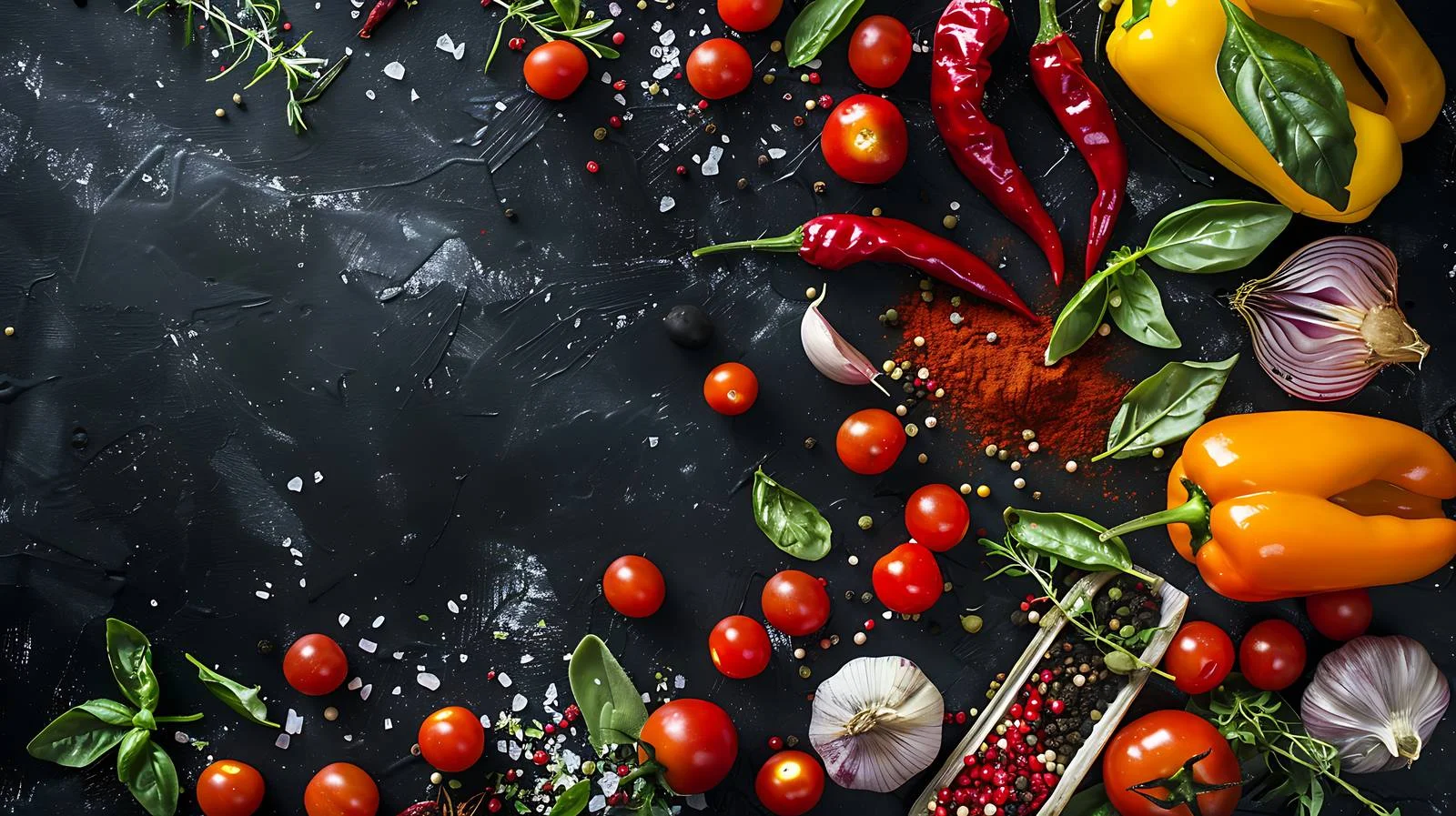 Vibrant Produce on Dark Background — free download from Dotvec