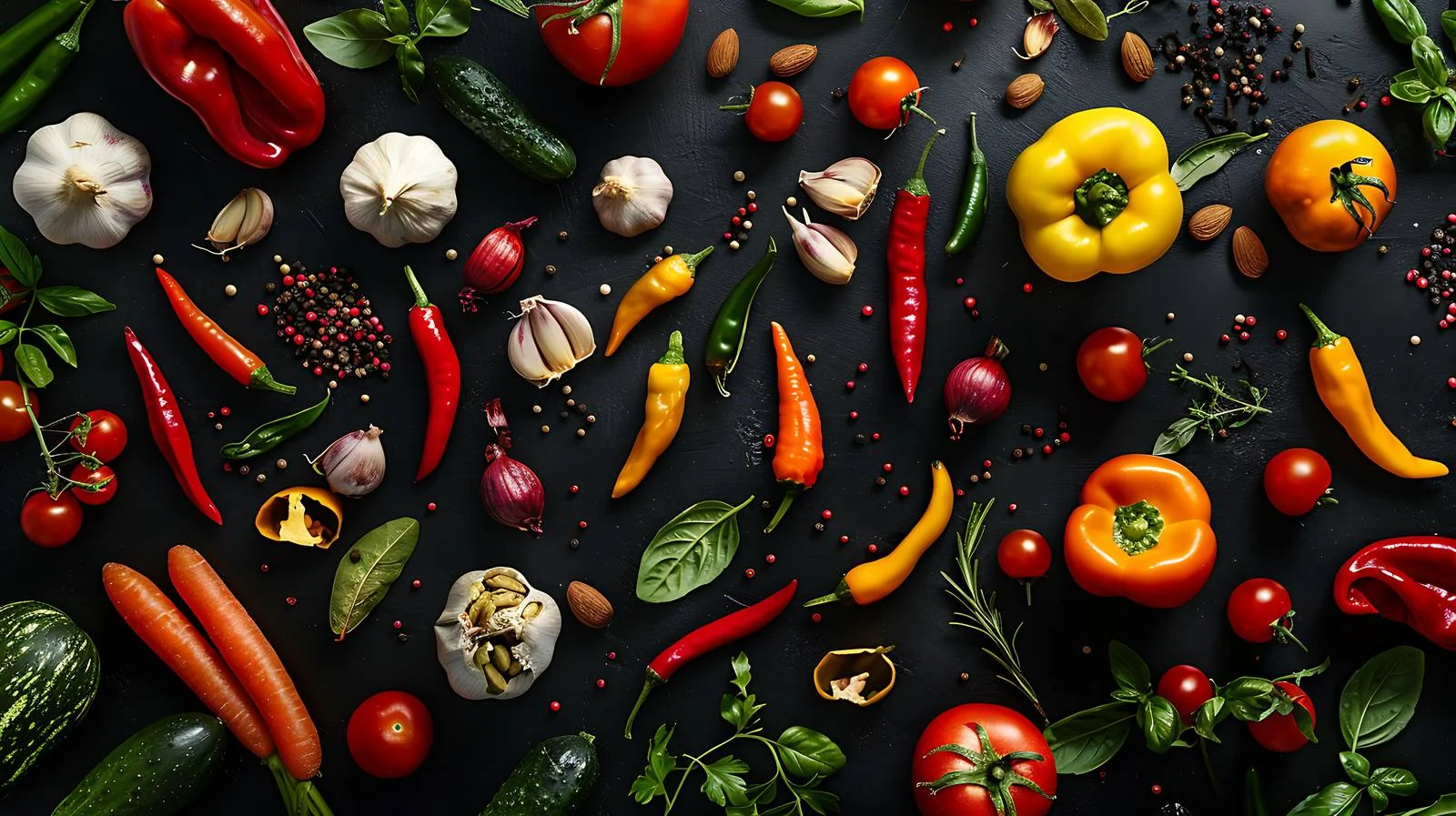 Vibrant Produce and Spices Composition — free download from Dotvec