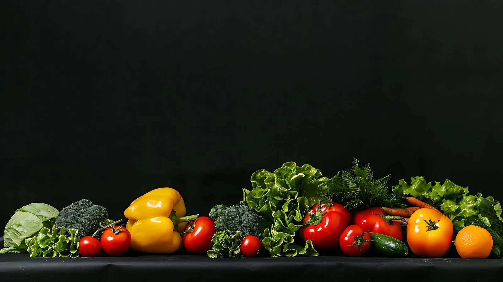 Vibrant Vegetables on Black Background — free download from Dotvec