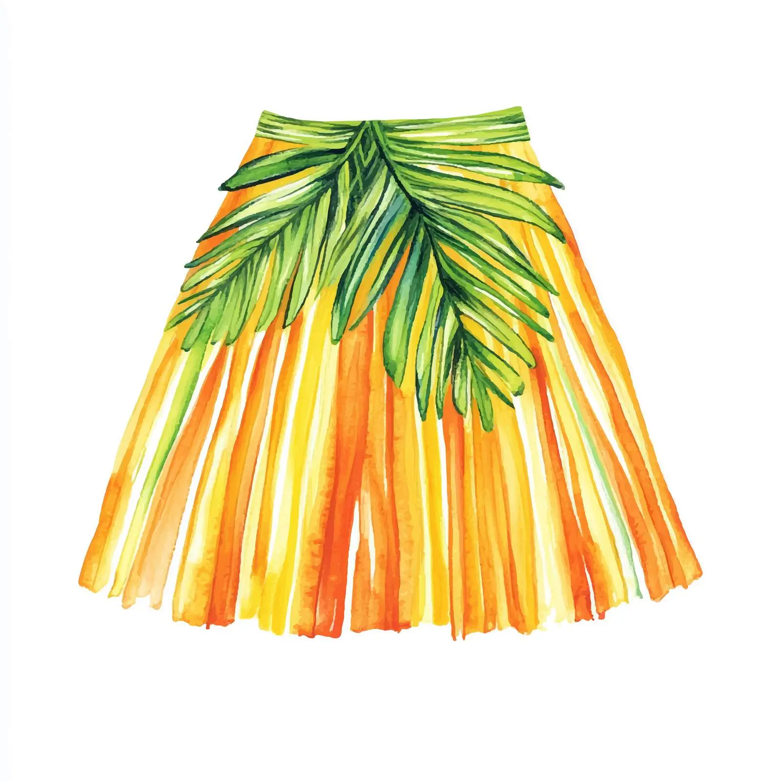 Hawaiian Party Hand-Drawn Watercolor Art — free download from Dotvec