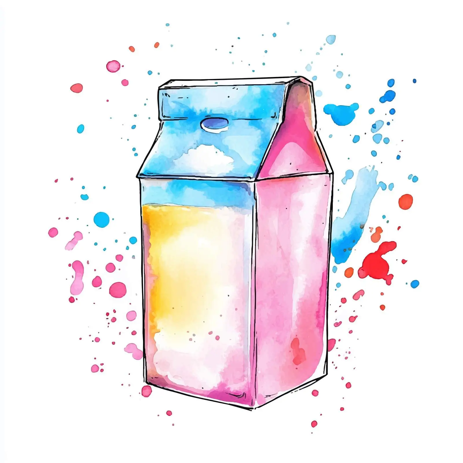 Colorful Hand-Drawn Cartoon Box Sketch — free download from Dotvec