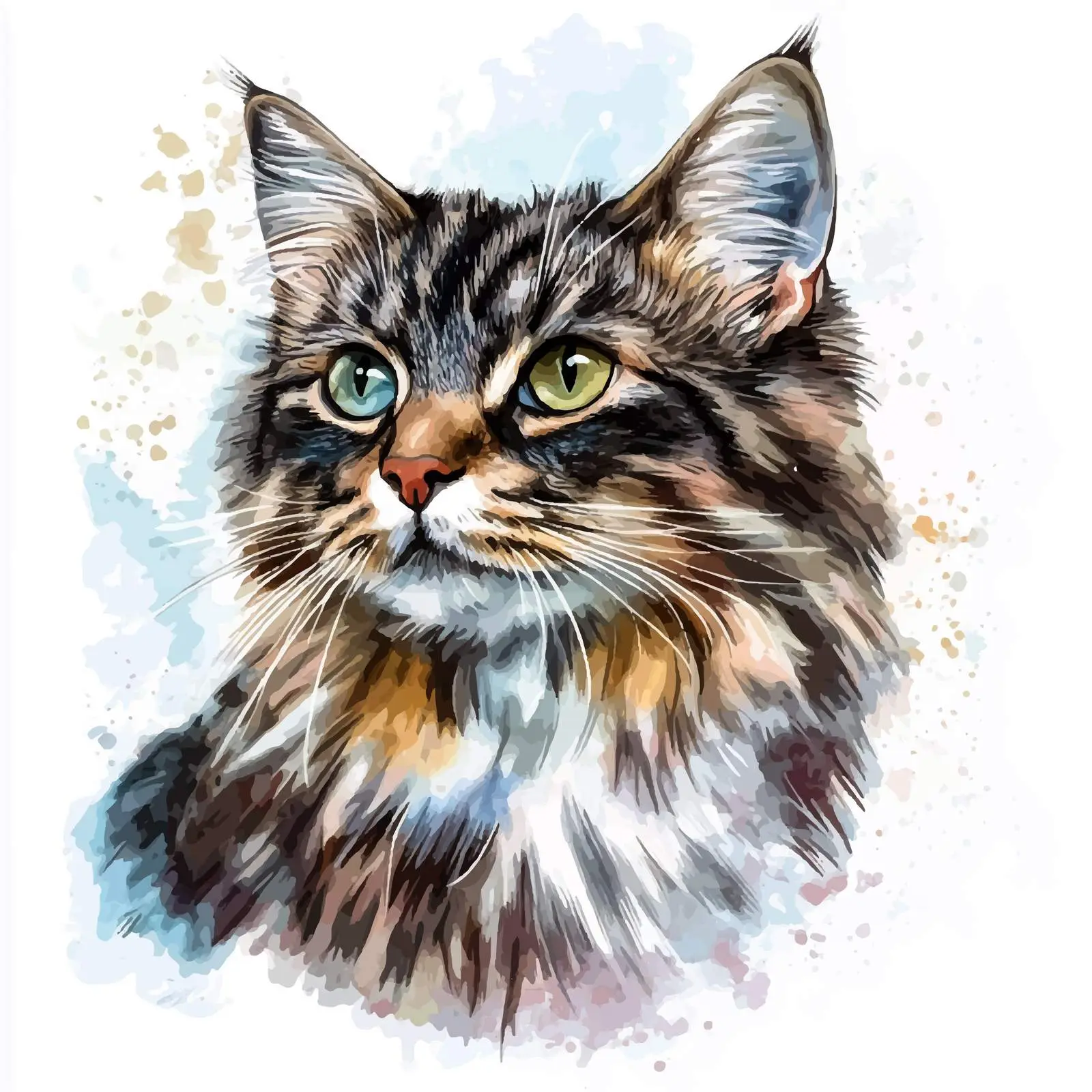 Colorful Hand-Drawn Cat Sketch — free download from Dotvec