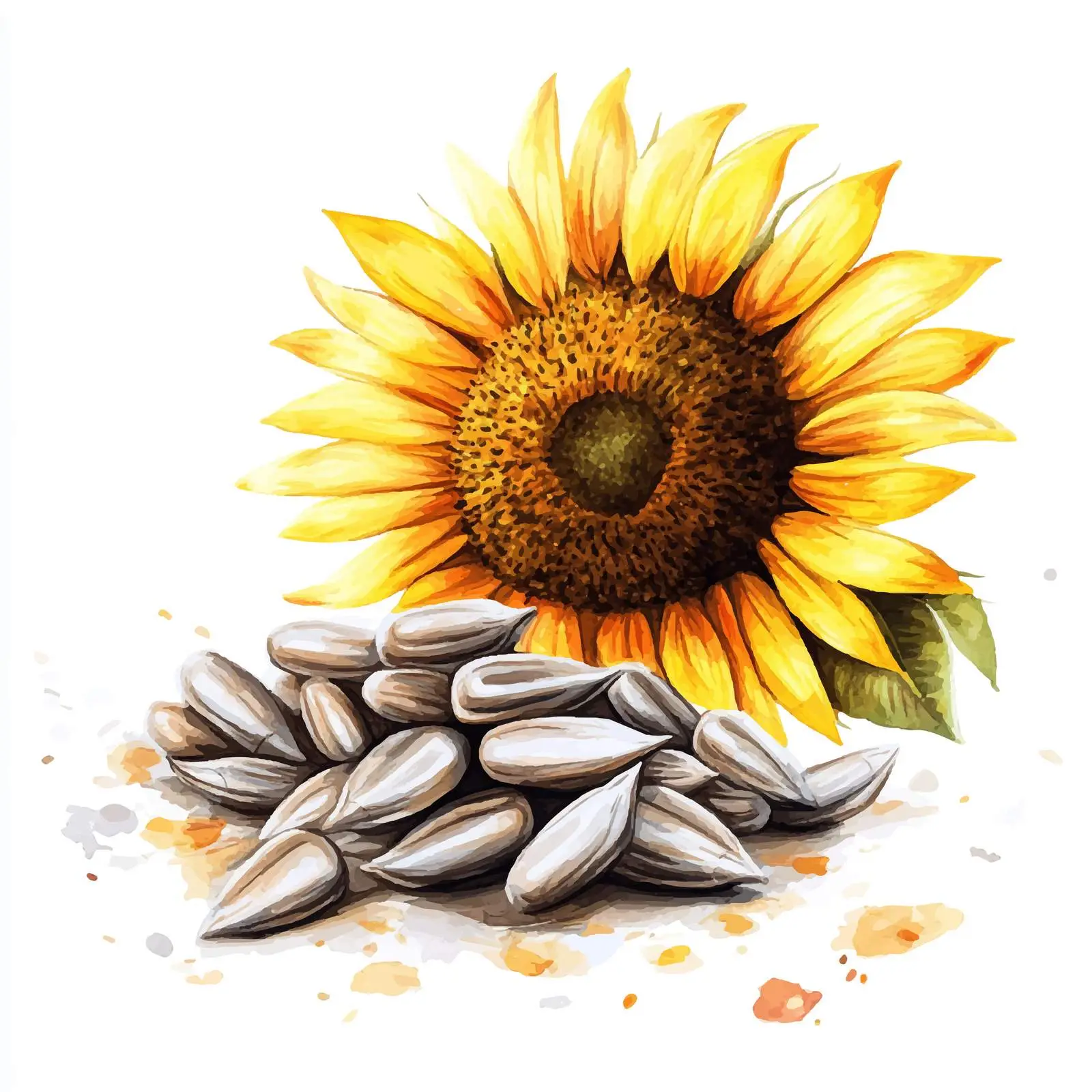 Hand-Drawn Colorful Sunflower Sketch — free download from Dotvec