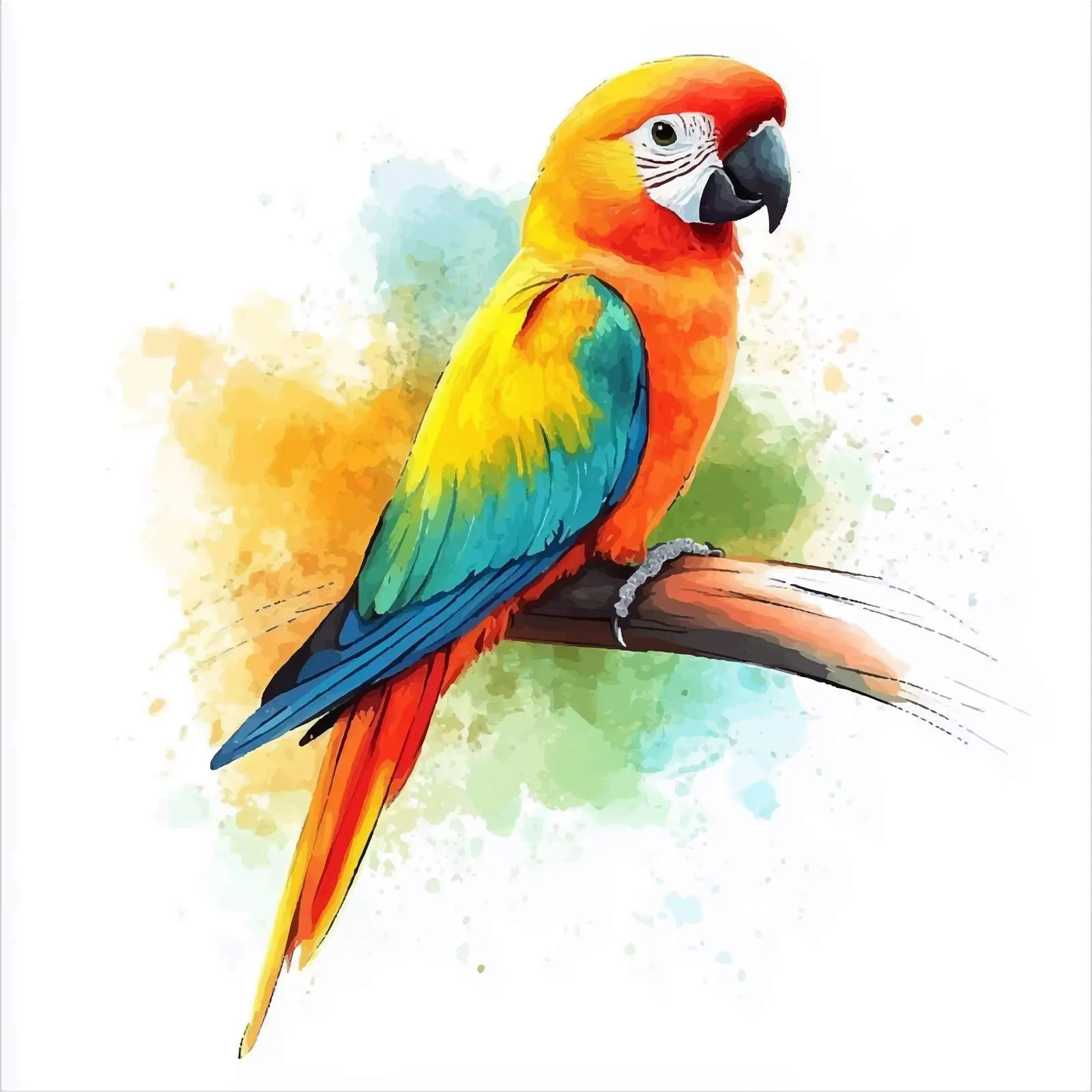 Colorful Hand-Drawn Parrot Illustration — free download from Dotvec