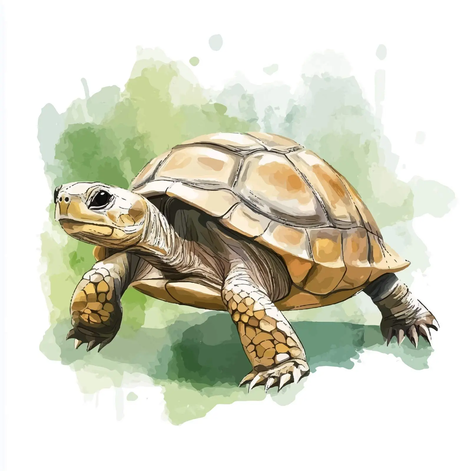 Colorful Hand-Drawn Turtle Sketch — free download from Dotvec