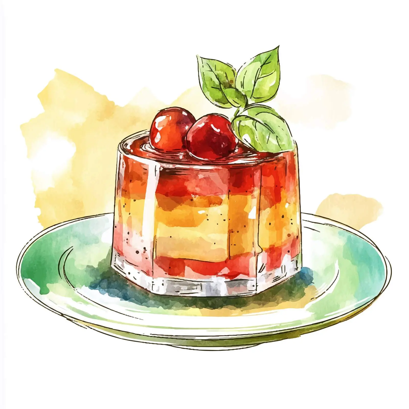 Hand-Drawn Aspic Gelatin Dish Sketch — free download from Dotvec