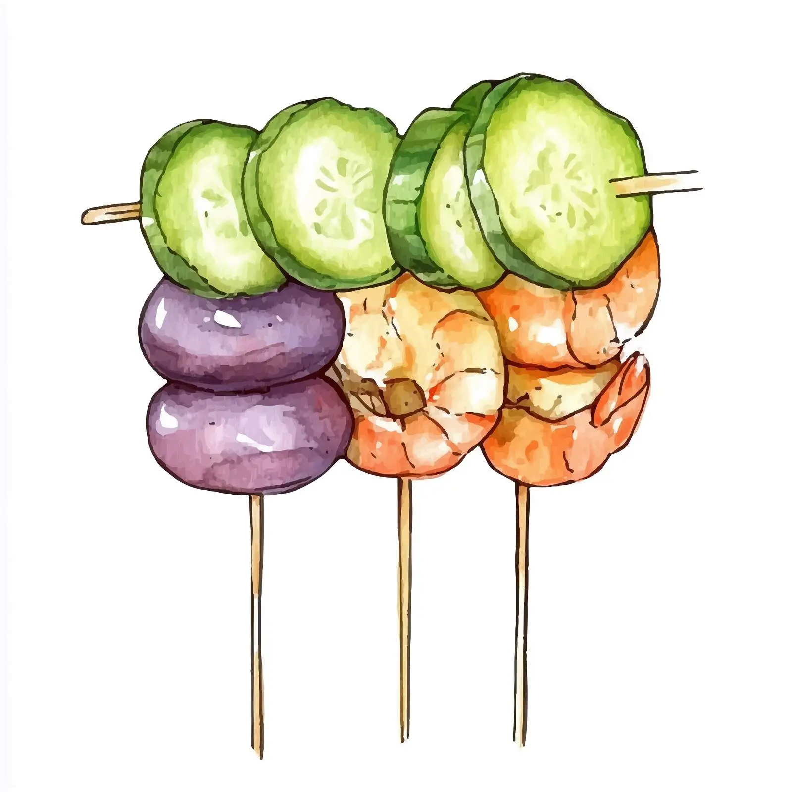 Colorful Hand-Drawn Canape Illustration — free download from Dotvec