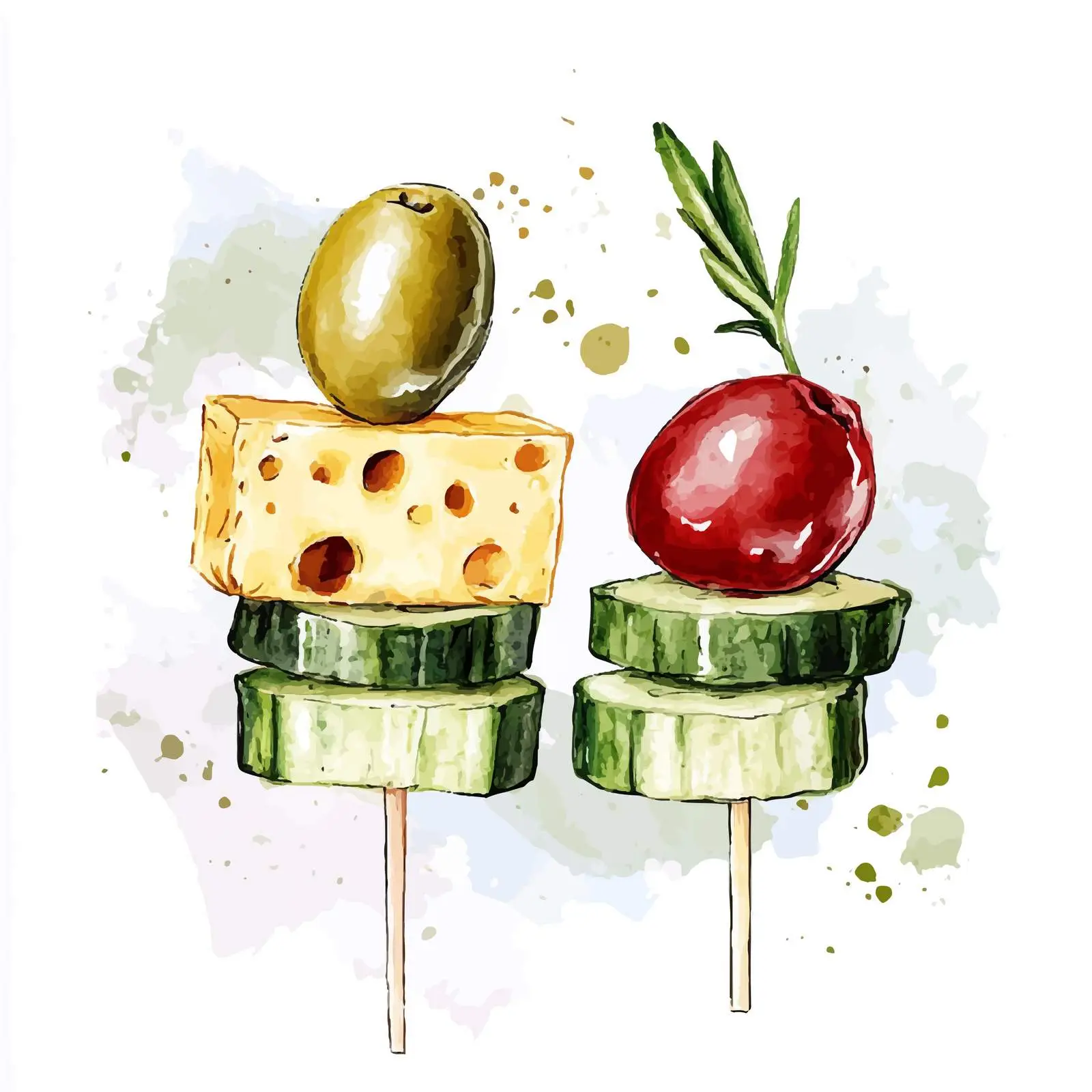 Colorful Hand-Drawn Canape Sketch — free download from Dotvec