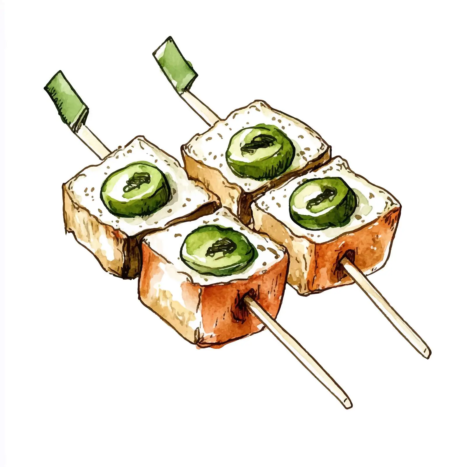 Colorful Hand-Drawn Canapé Sketch — free download from Dotvec