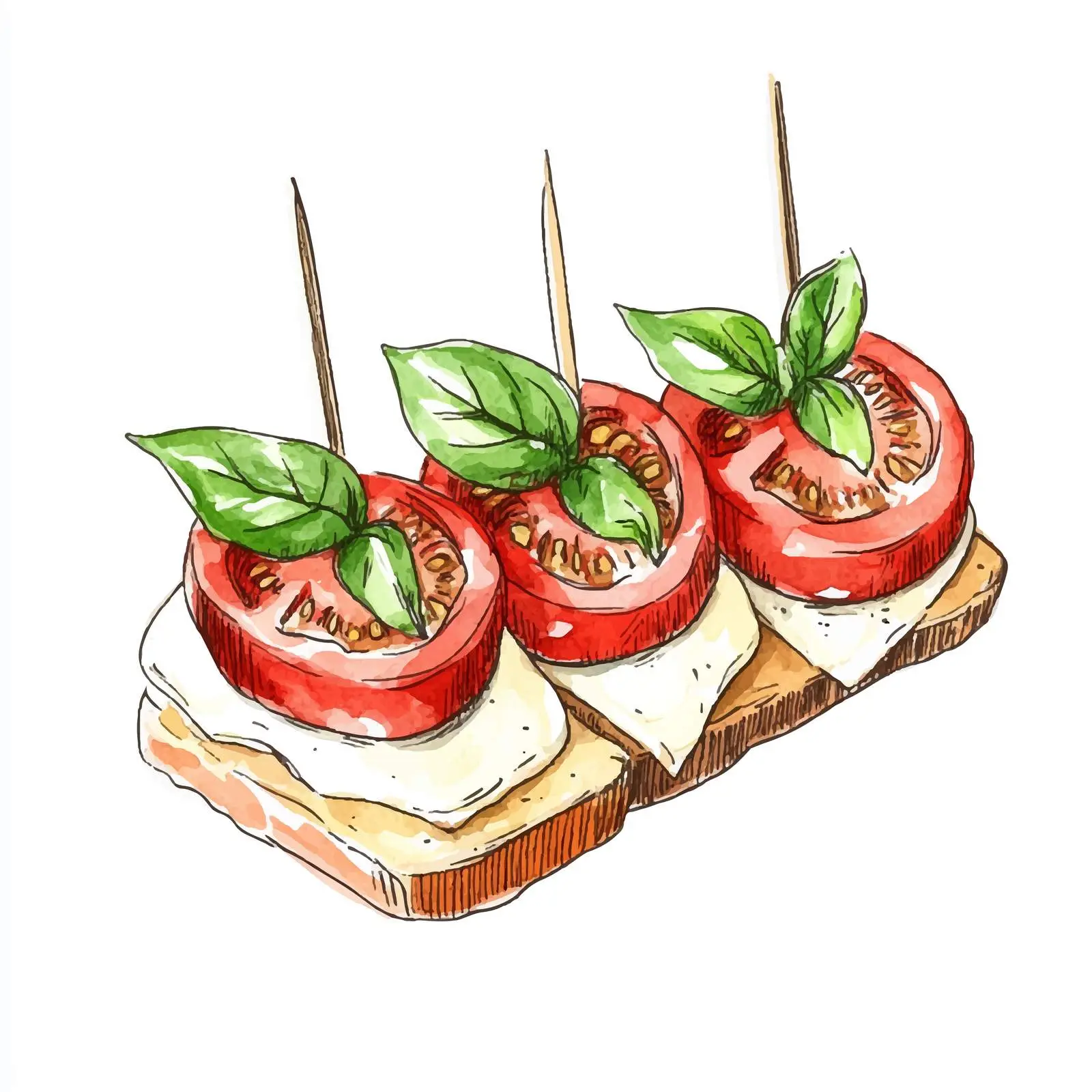 Colorful Hand-Drawn Canape Sketch — free download from Dotvec