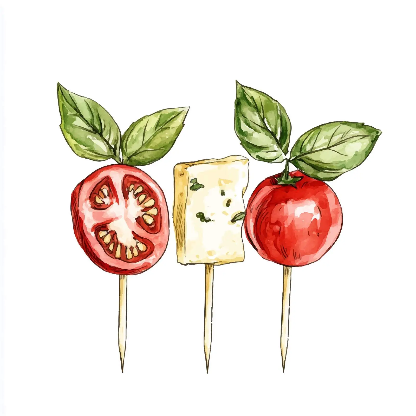 Colorful Hand-Drawn Canapé Illustration — free download from Dotvec