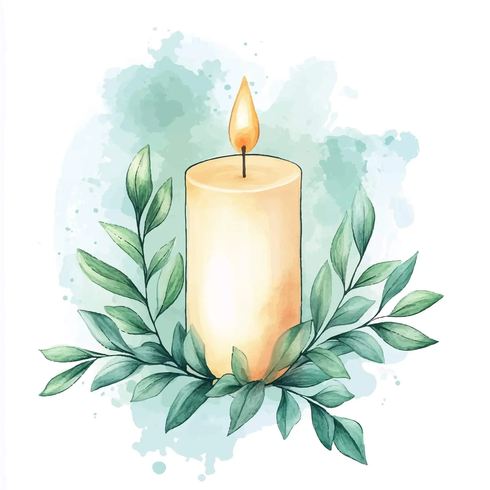 Colorful Hand-Drawn Candle Sketch — free download from Dotvec
