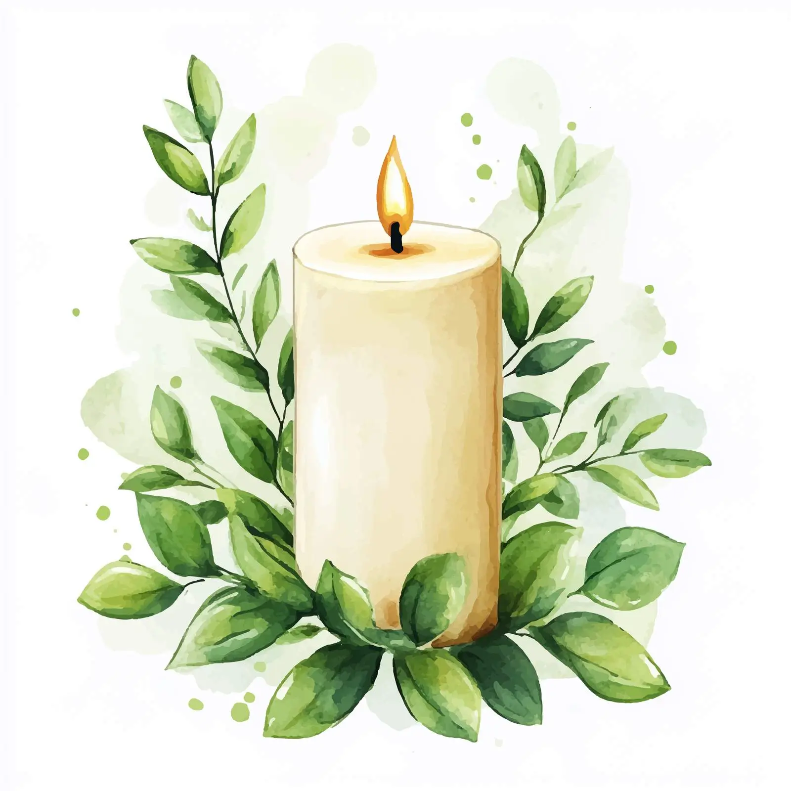 Colorful Hand-Drawn Candle Sketch — free download from Dotvec