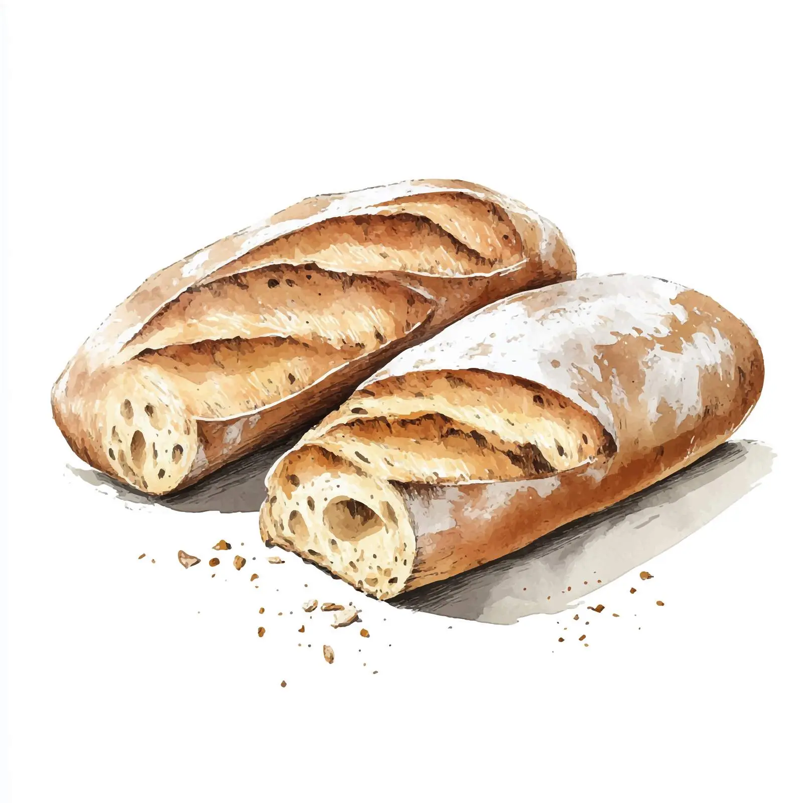 Hand-Drawn Ciabatta Bread Sketch — free download from Dotvec
