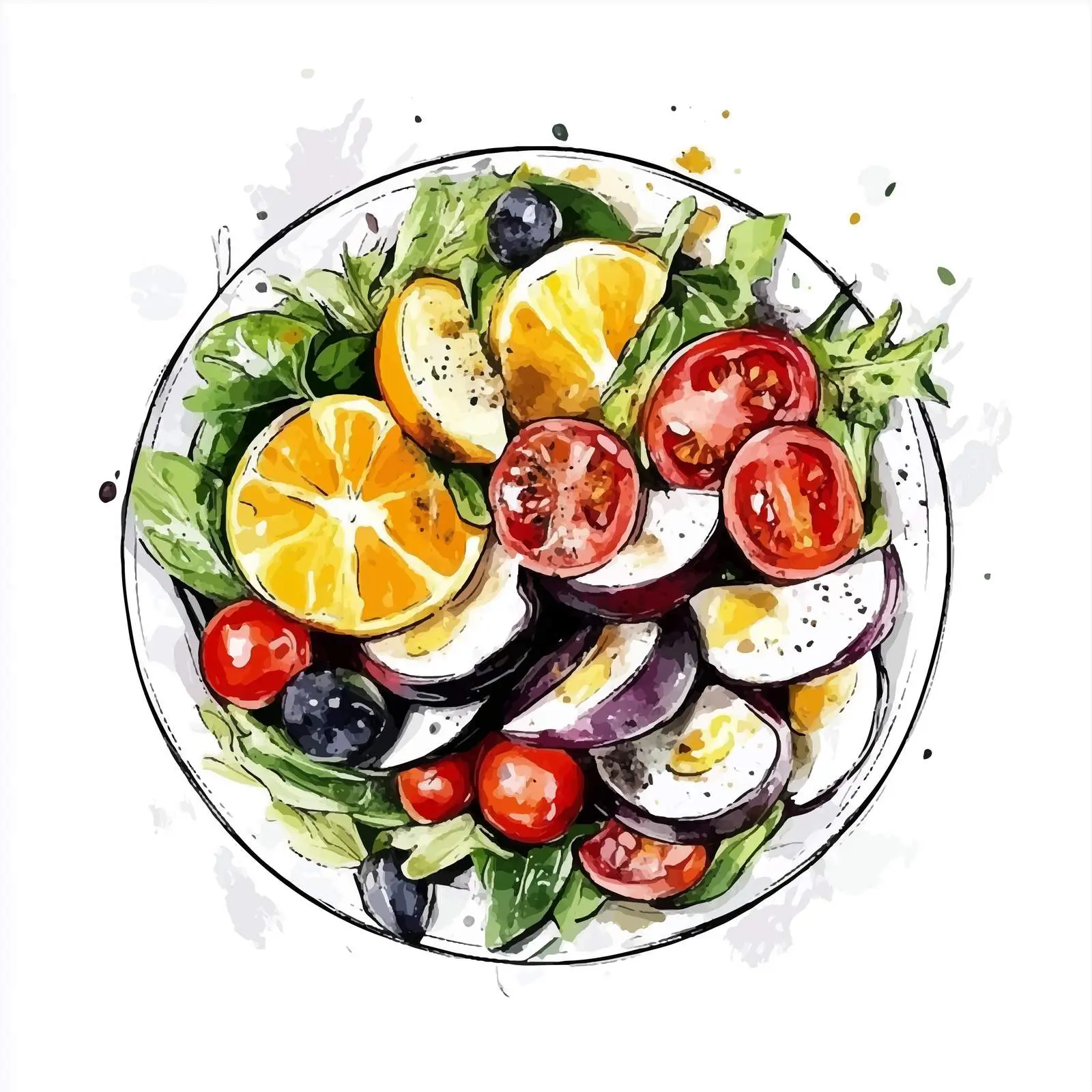 Hand-Drawn Classic French Nicoise Sketch — free download from Dotvec