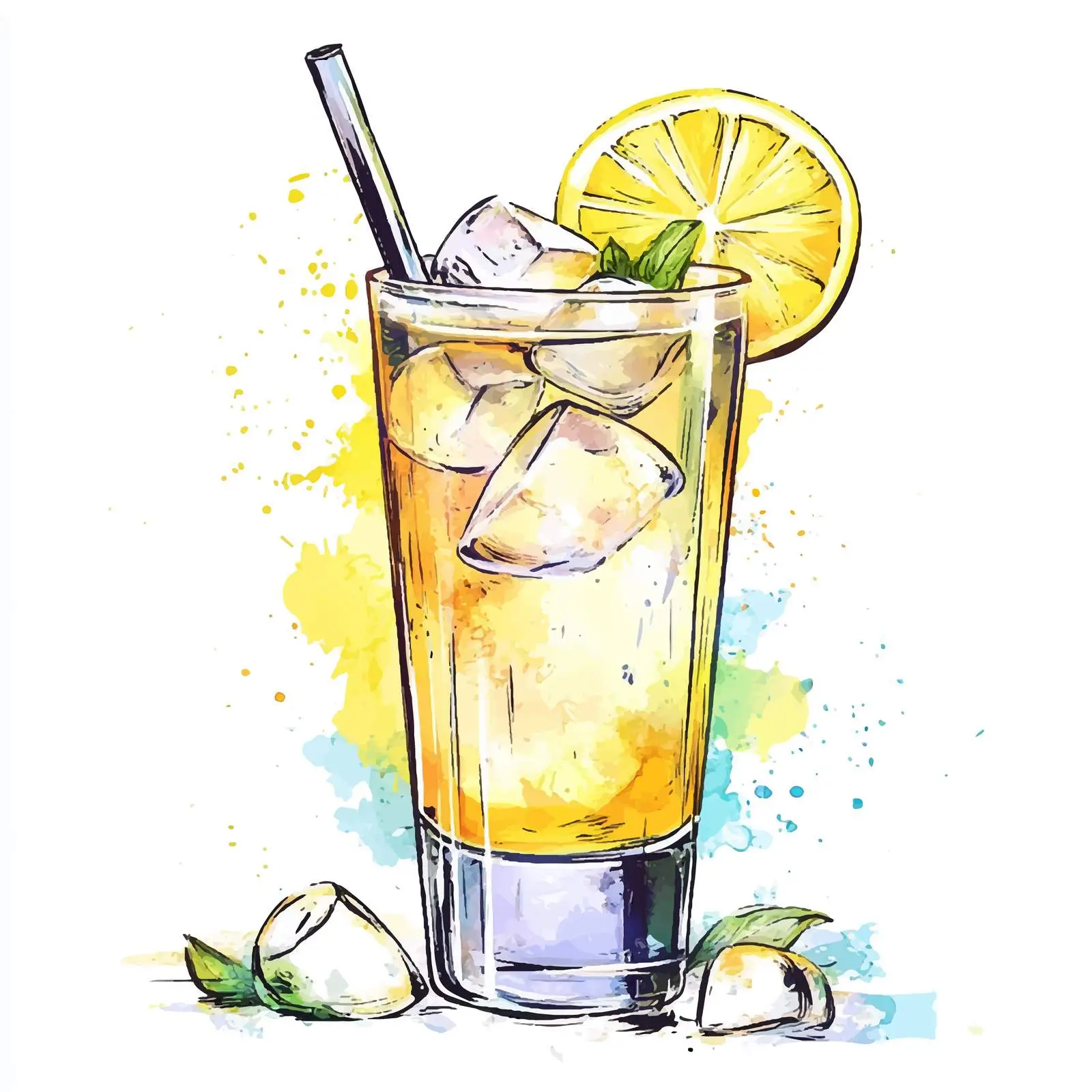 Colorful Hand-Drawn Cocktail Illustration — free download from Dotvec