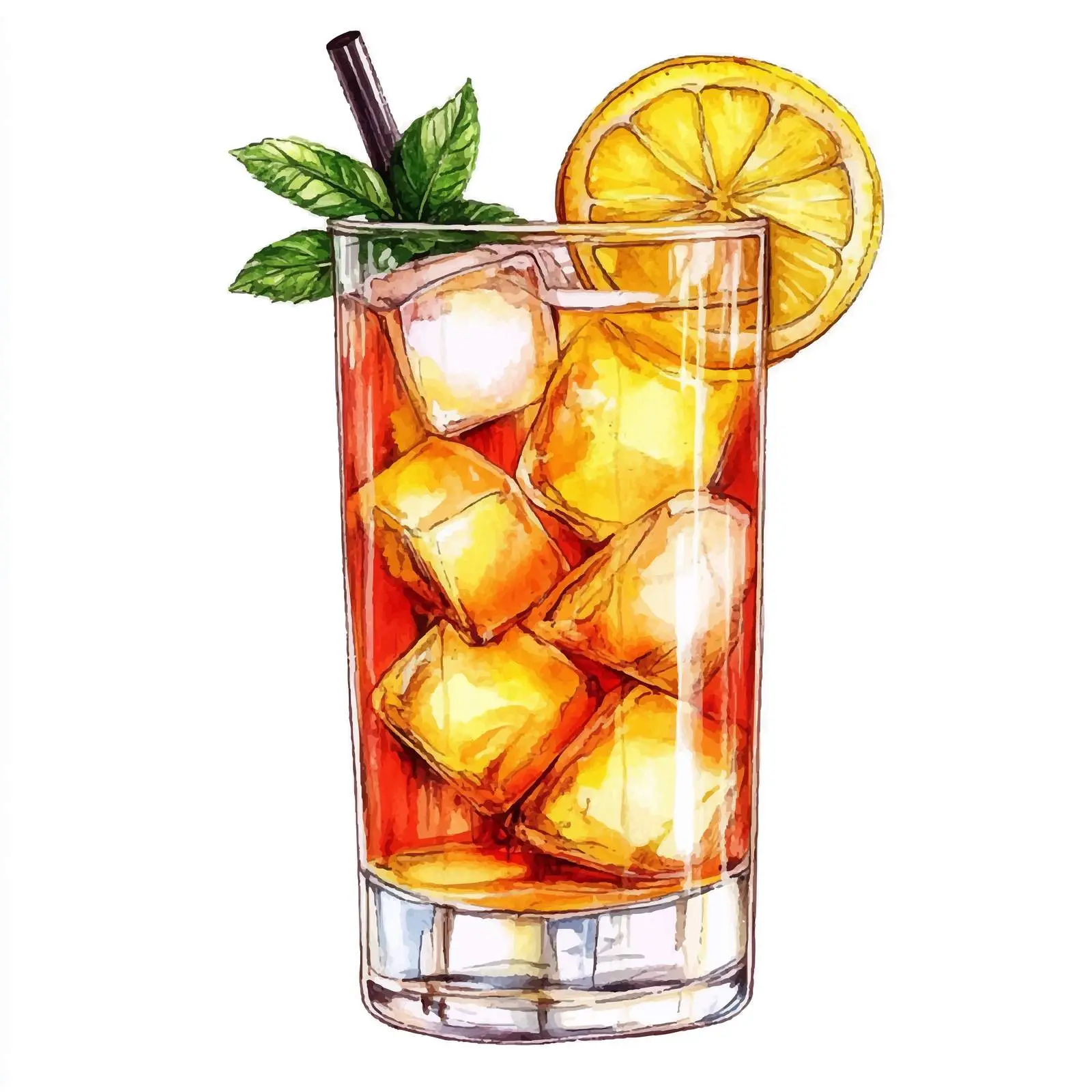 Hand-Drawn Colorful Cocktail Sketch — free download from Dotvec