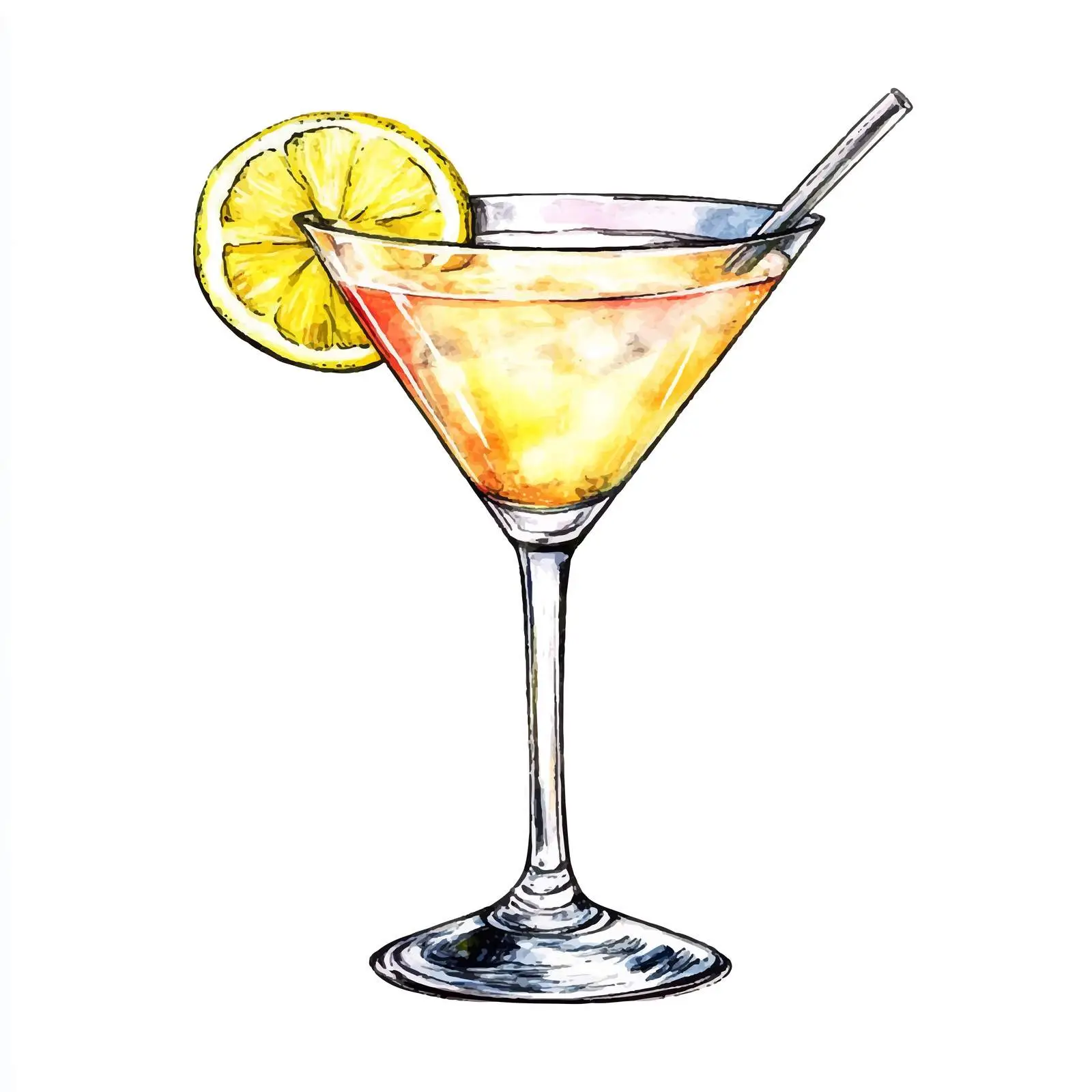 Hand-Drawn Colorful Cocktail Illustration — free download from Dotvec