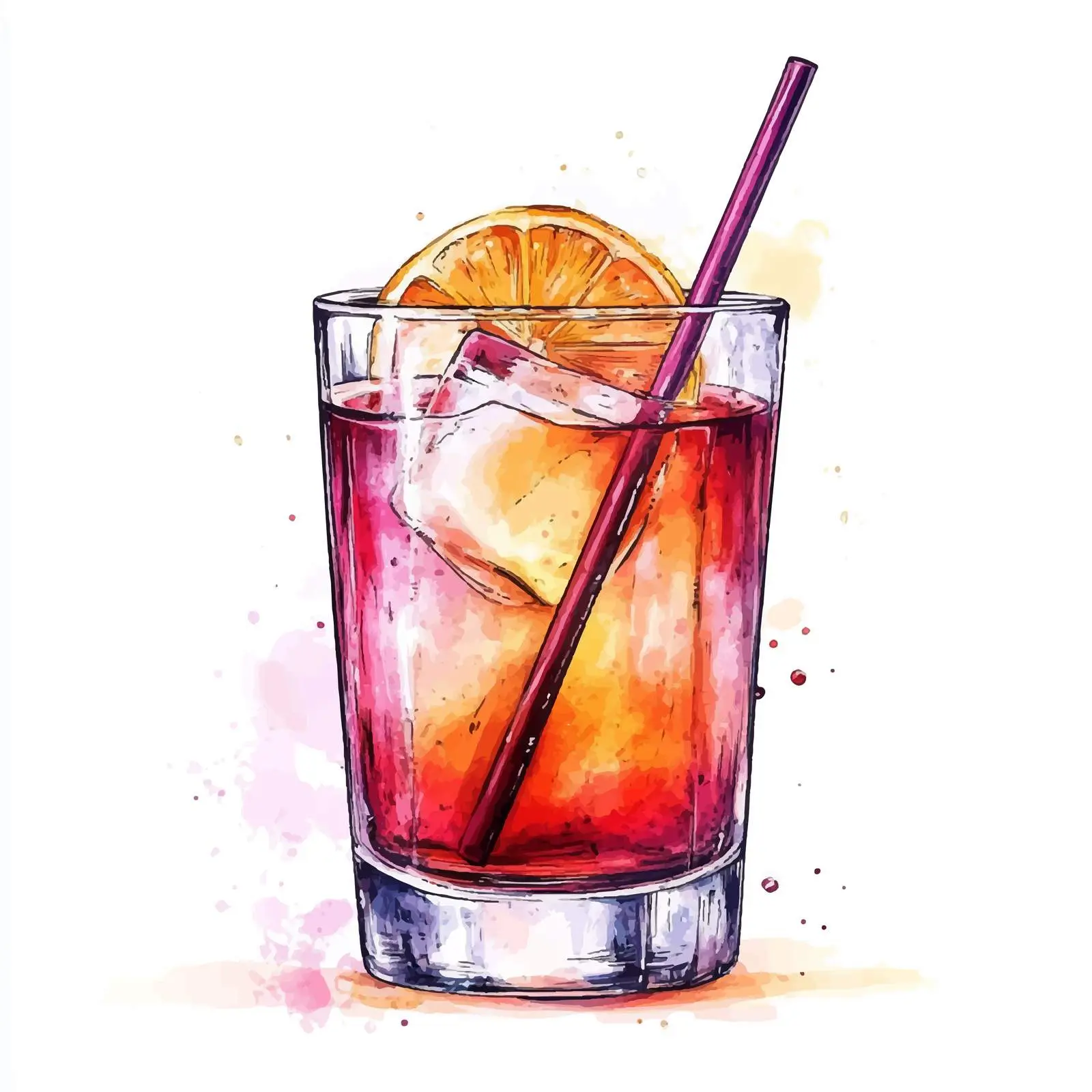 Colorful Hand-Drawn Cocktail Illustration — free download from Dotvec