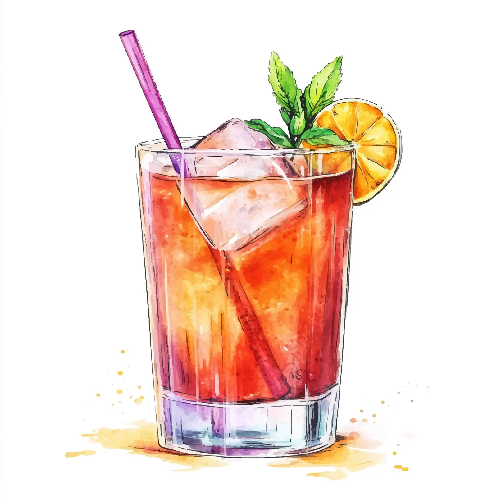 Colorful Hand-Drawn Cocktail Sketch — free download from Dotvec