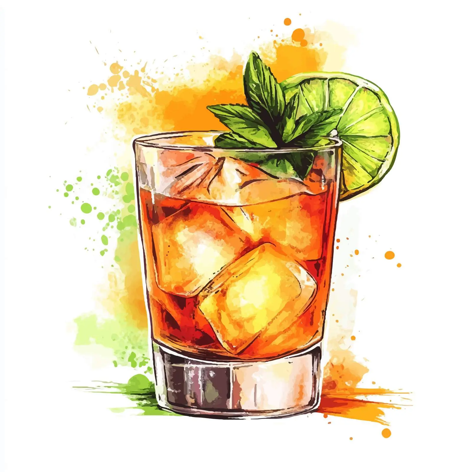 Colorful Hand-Drawn Cocktail Sketch — free download from Dotvec