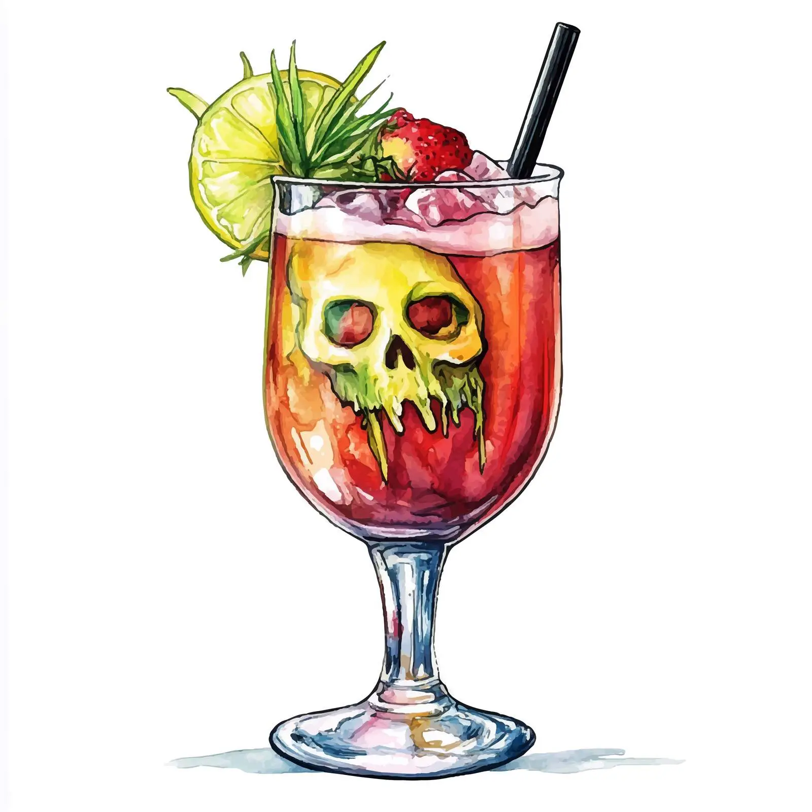Colorful Hand-Drawn Cocktail Sketch — free download from Dotvec