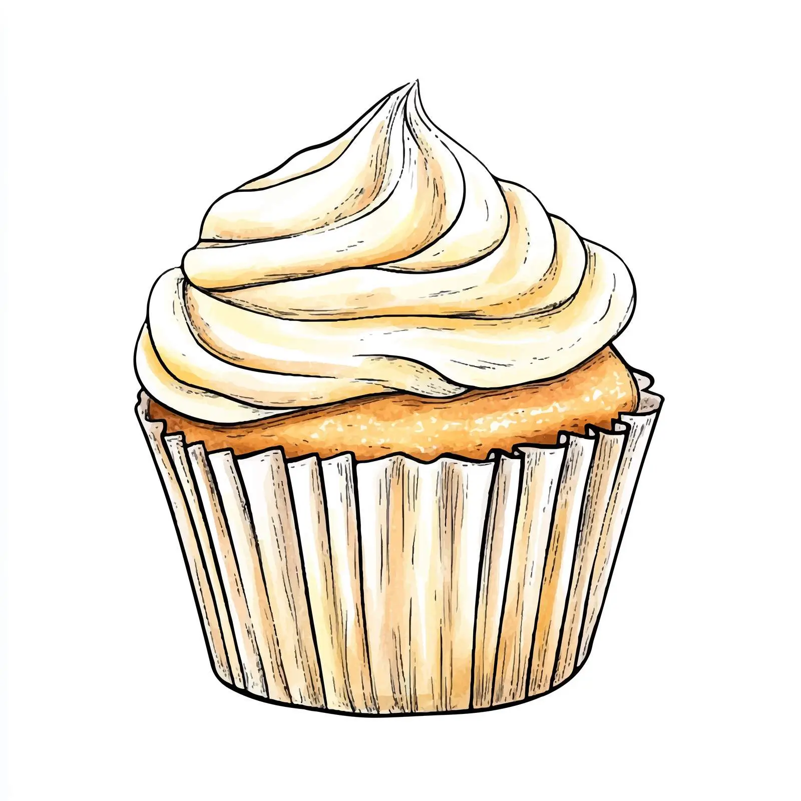Colorful Hand-Drawn Muffin Illustration — free download from Dotvec