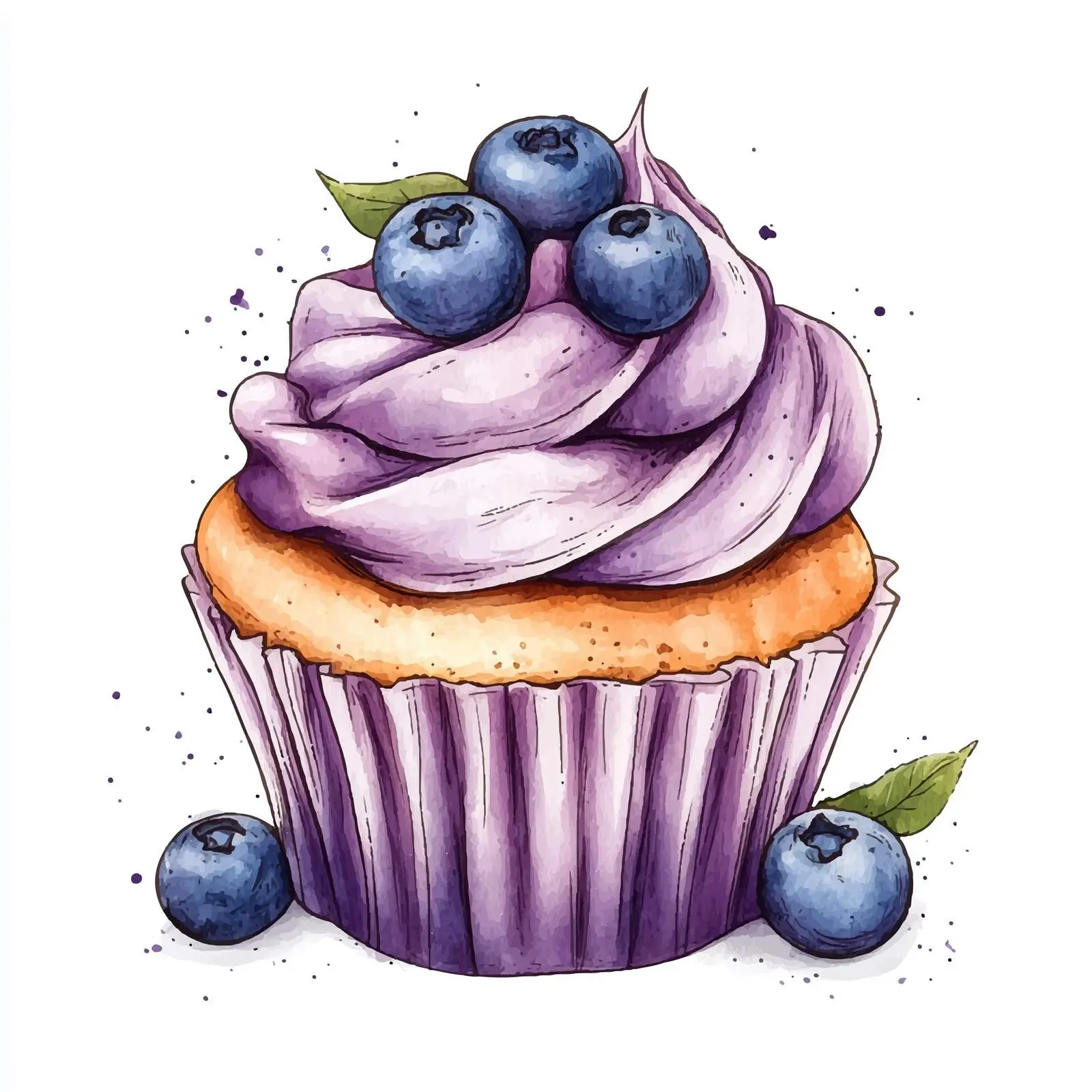 Colorful Hand-Drawn Cupcake Sketch — free download from Dotvec