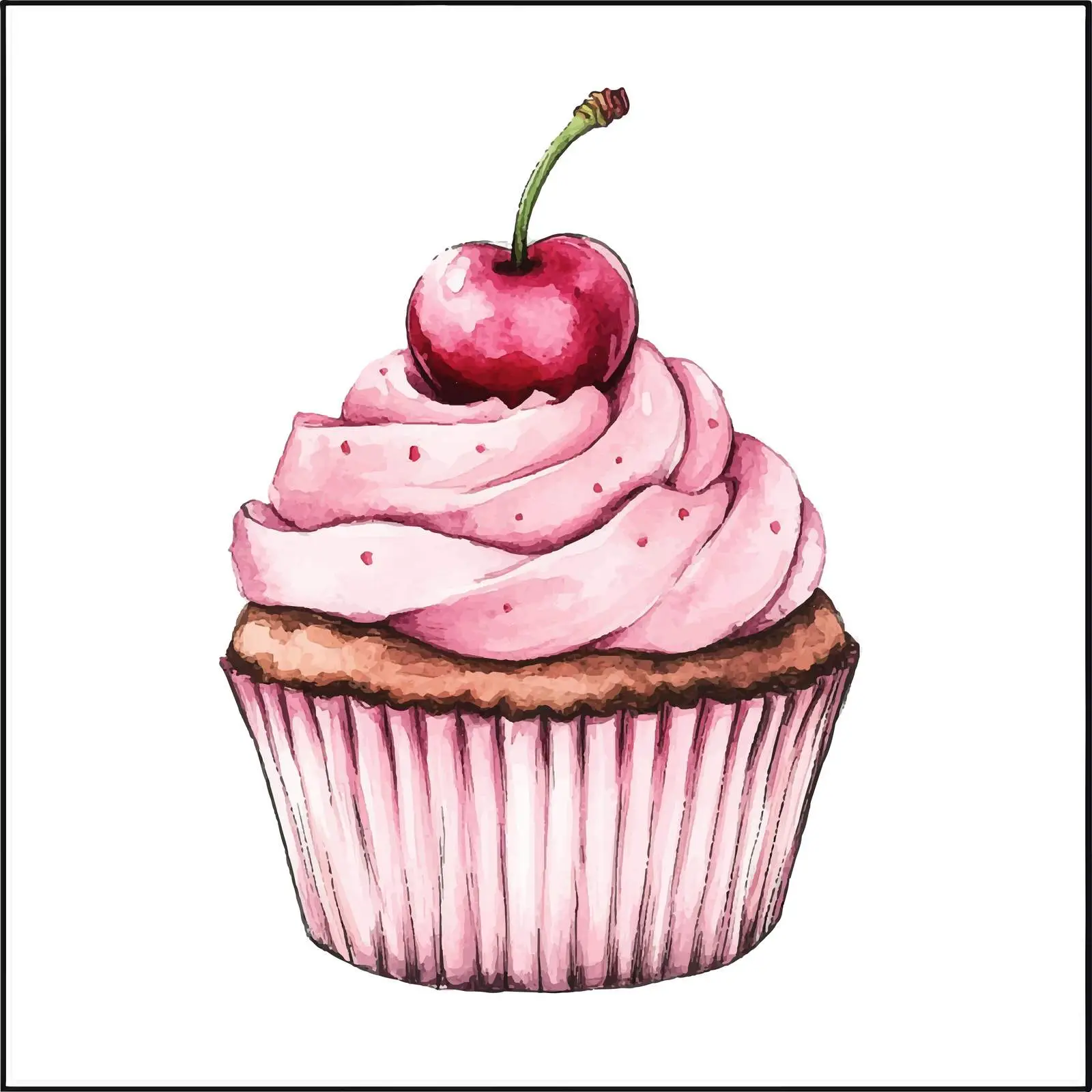 Colorful Hand-Drawn Cupcake Sketch — free download from Dotvec