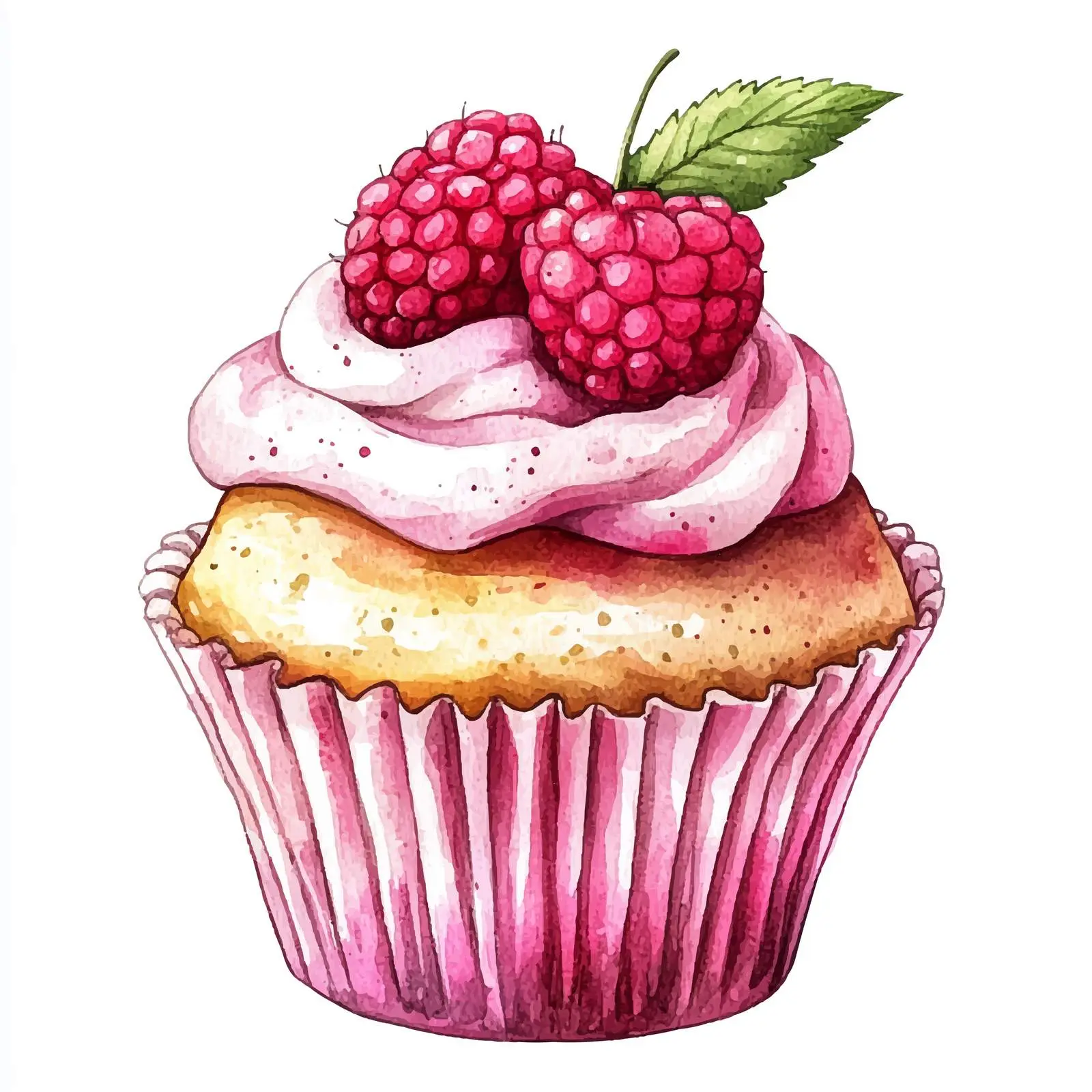 Colorful Hand-Drawn Cupcake Illustration — free download from Dotvec