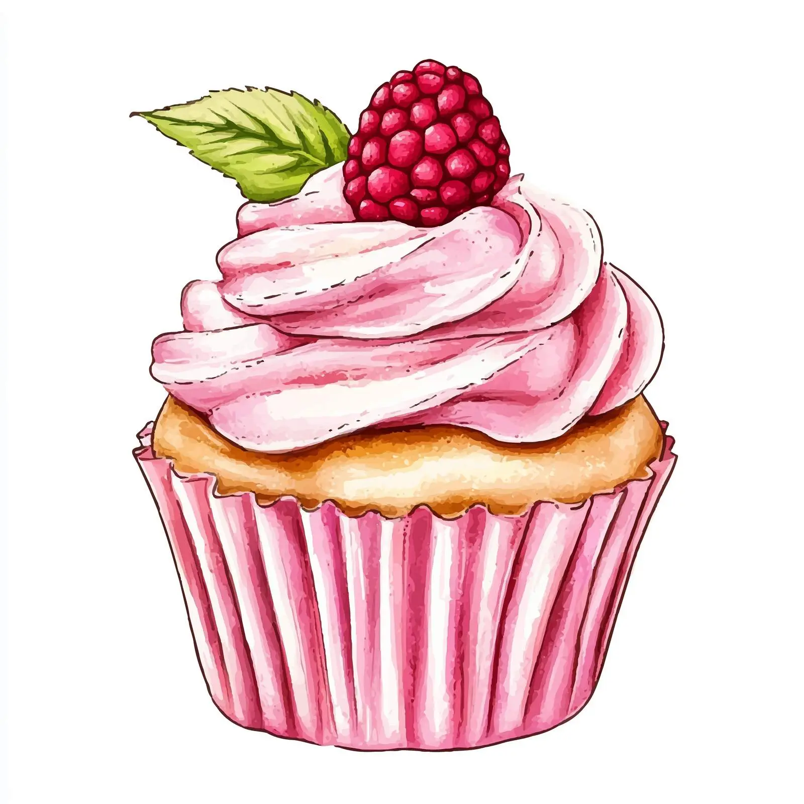 Colorful Hand-Drawn Cupcake Vector — free download from Dotvec