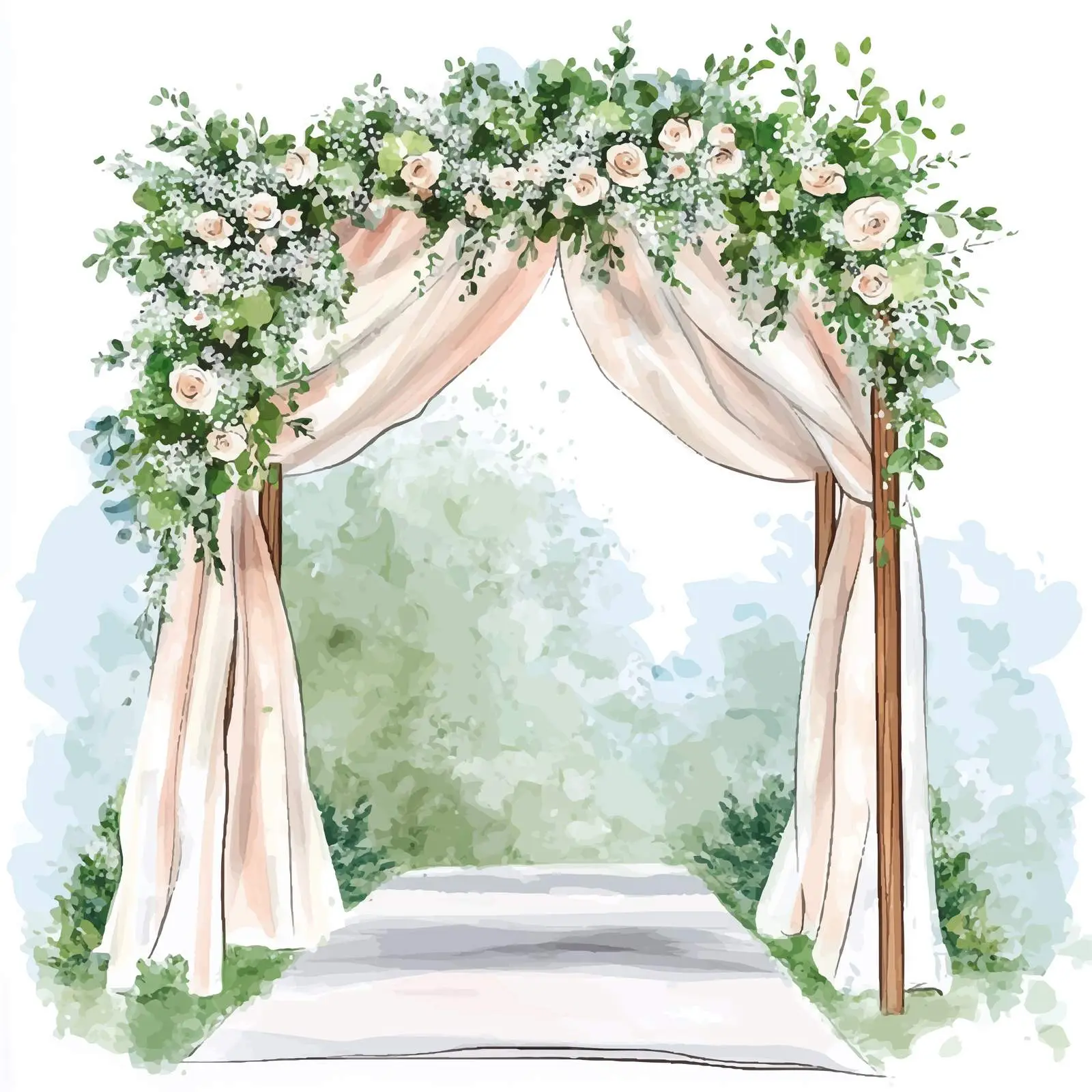 Colorful Hand-Drawn Decorative Arch — free download from Dotvec