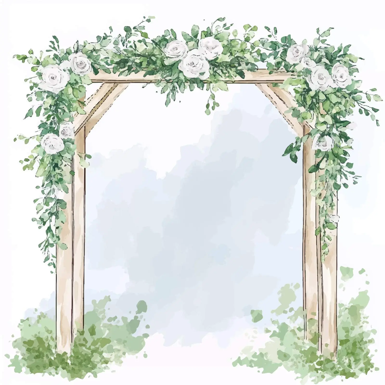 Colorful Hand-Drawn Decorated Arch — free download from Dotvec