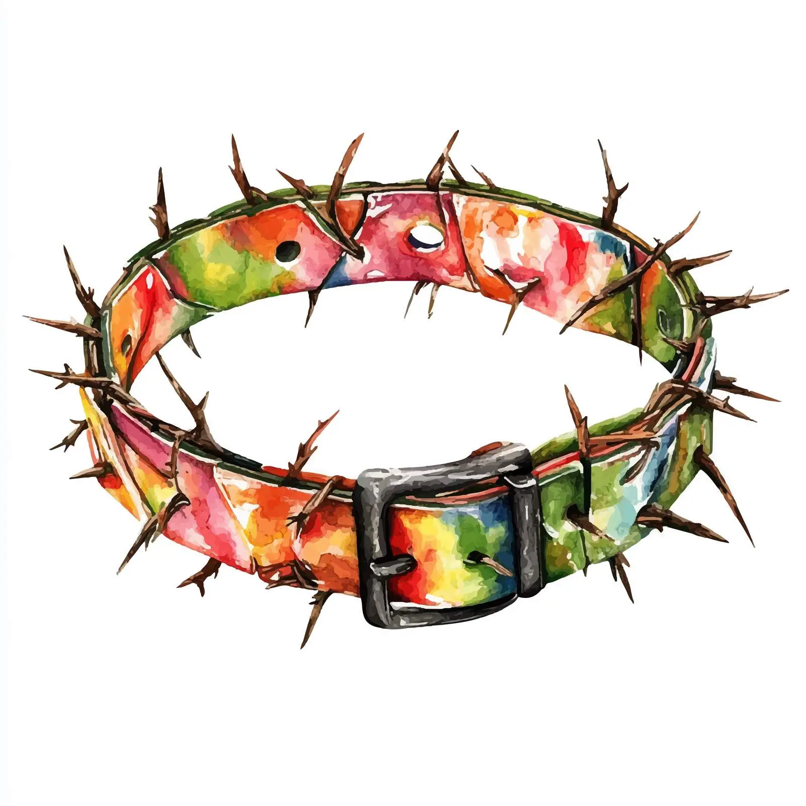 Colorful Hand-Drawn Dog Collar Design — free download from Dotvec