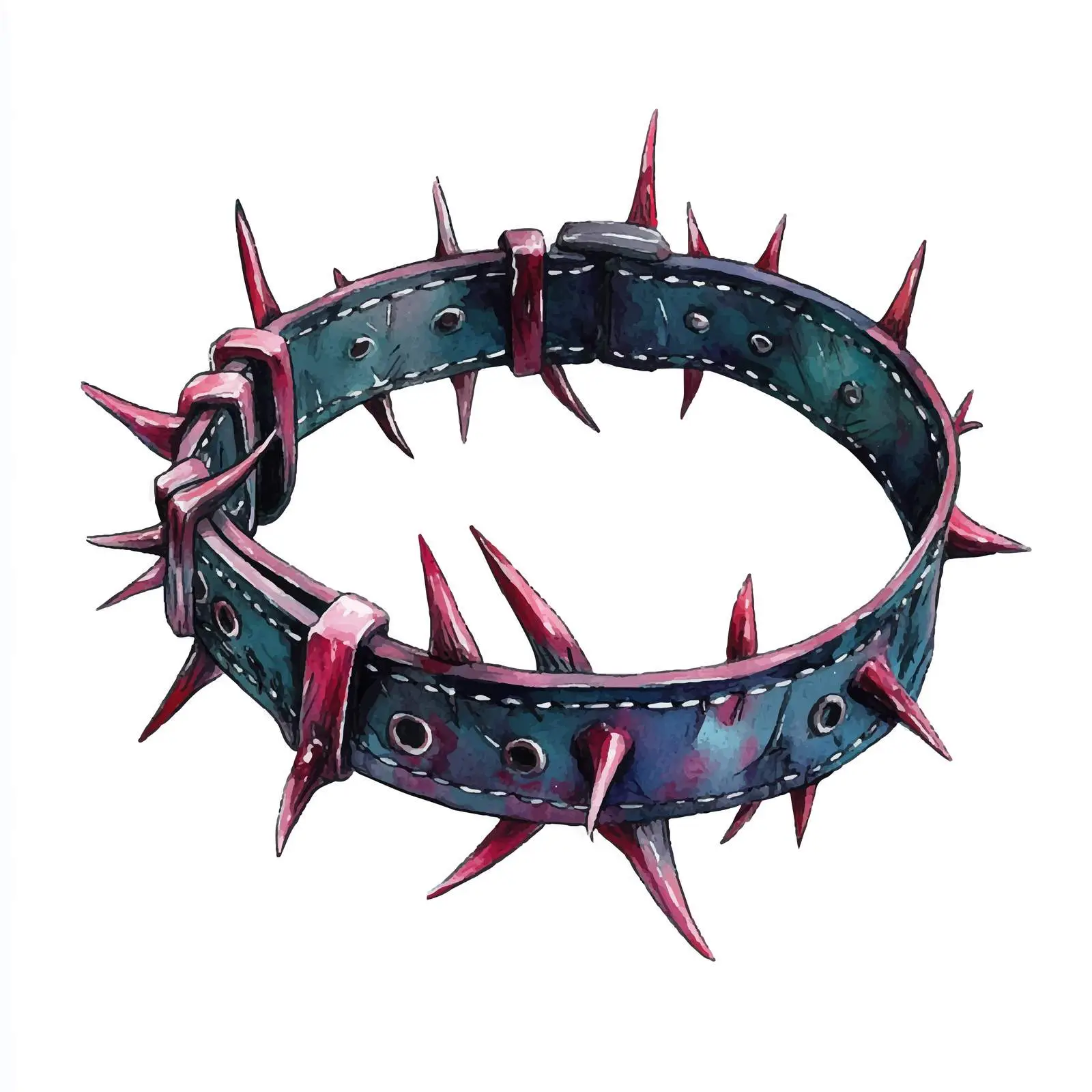 Colorful Hand-Drawn Dog Collar Sketch — free download from Dotvec