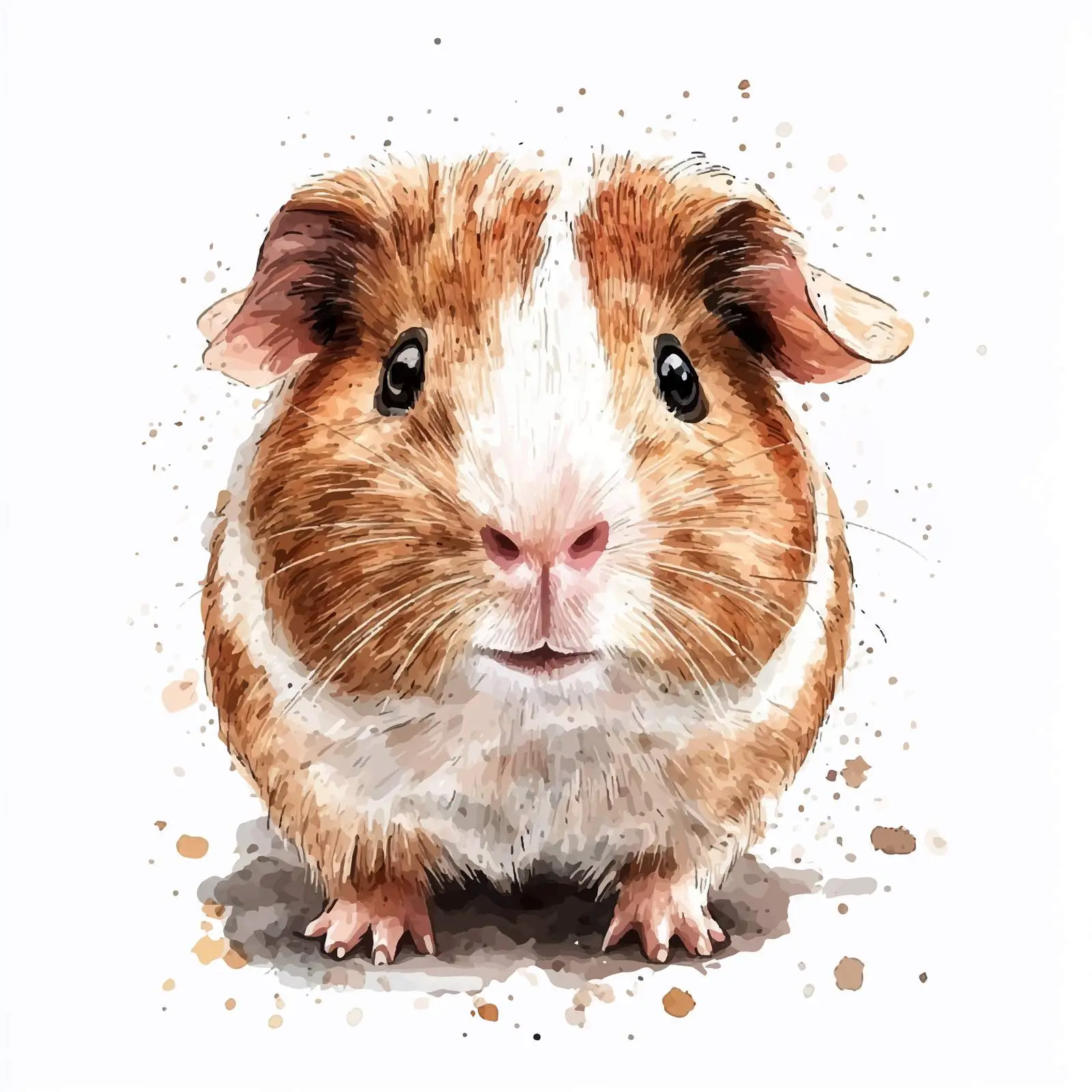 Colorful Hand-Drawn Guinea Pig Sketch — free download from Dotvec