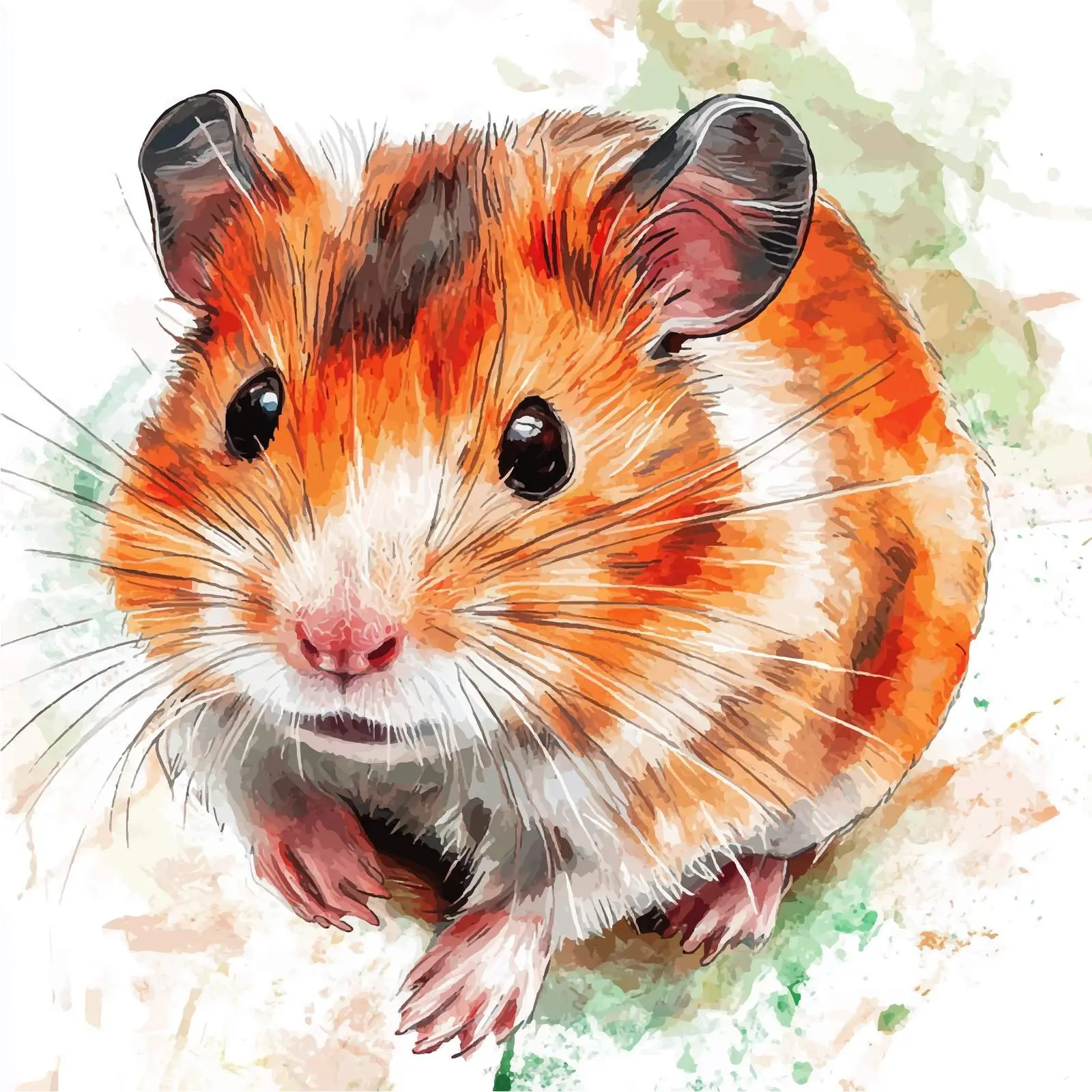 Colorful Hand-Drawn Hamster Sketch — free download from Dotvec