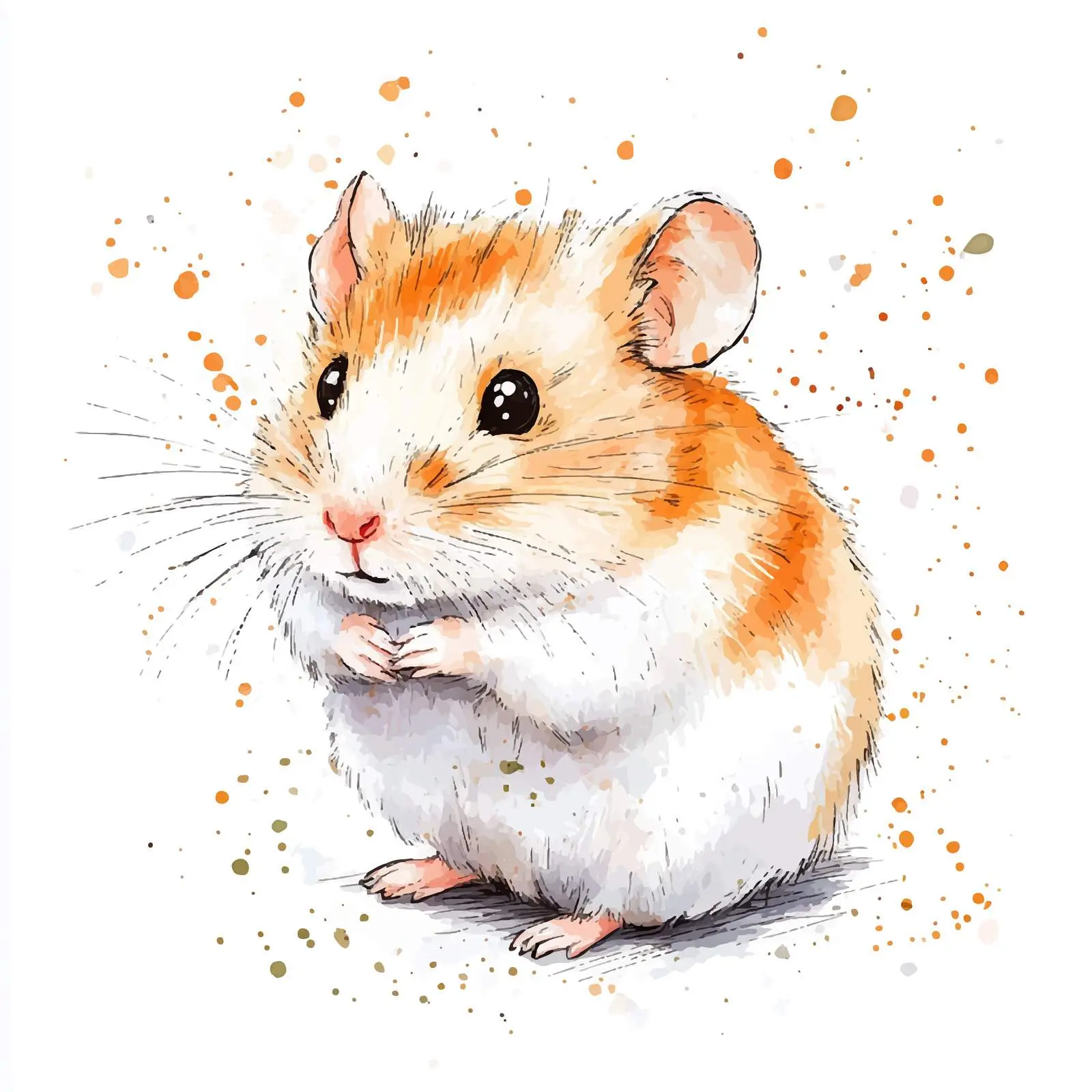 Colorful Hand-Drawn Domestic Hamster — free download from Dotvec