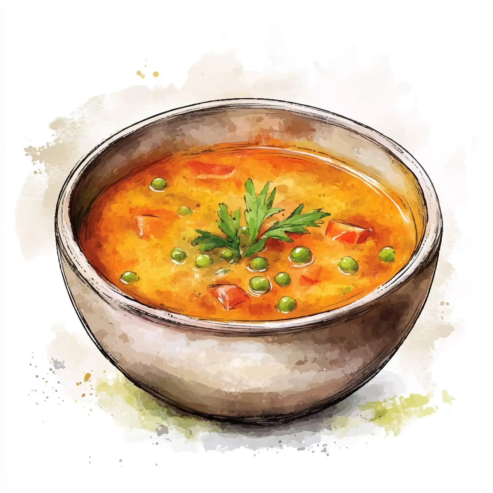 Colorful Hand-Drawn Erwtensoep Sketch — free download from Dotvec