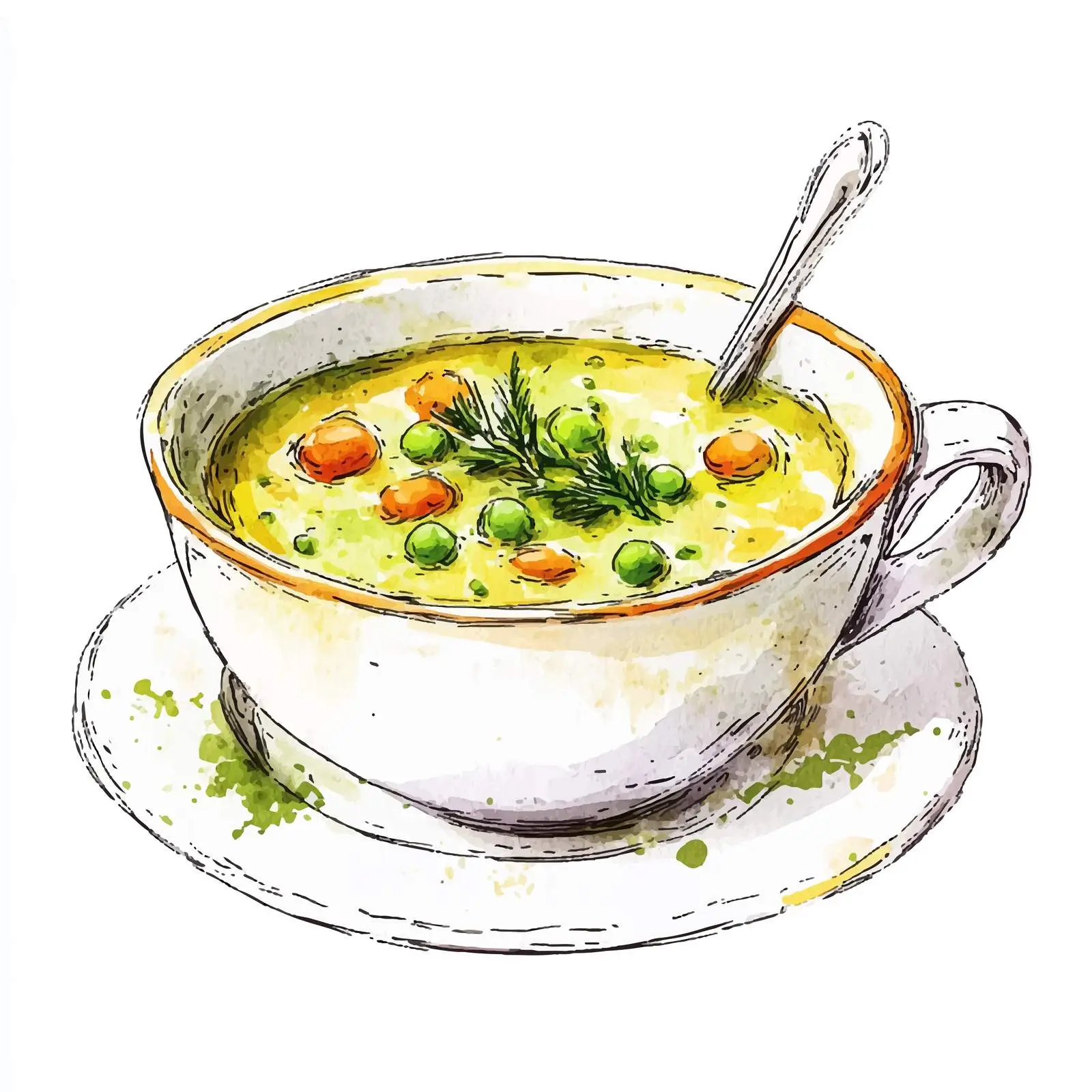 Colorful Hand-Drawn Erwtensoep Sketch — free download from Dotvec