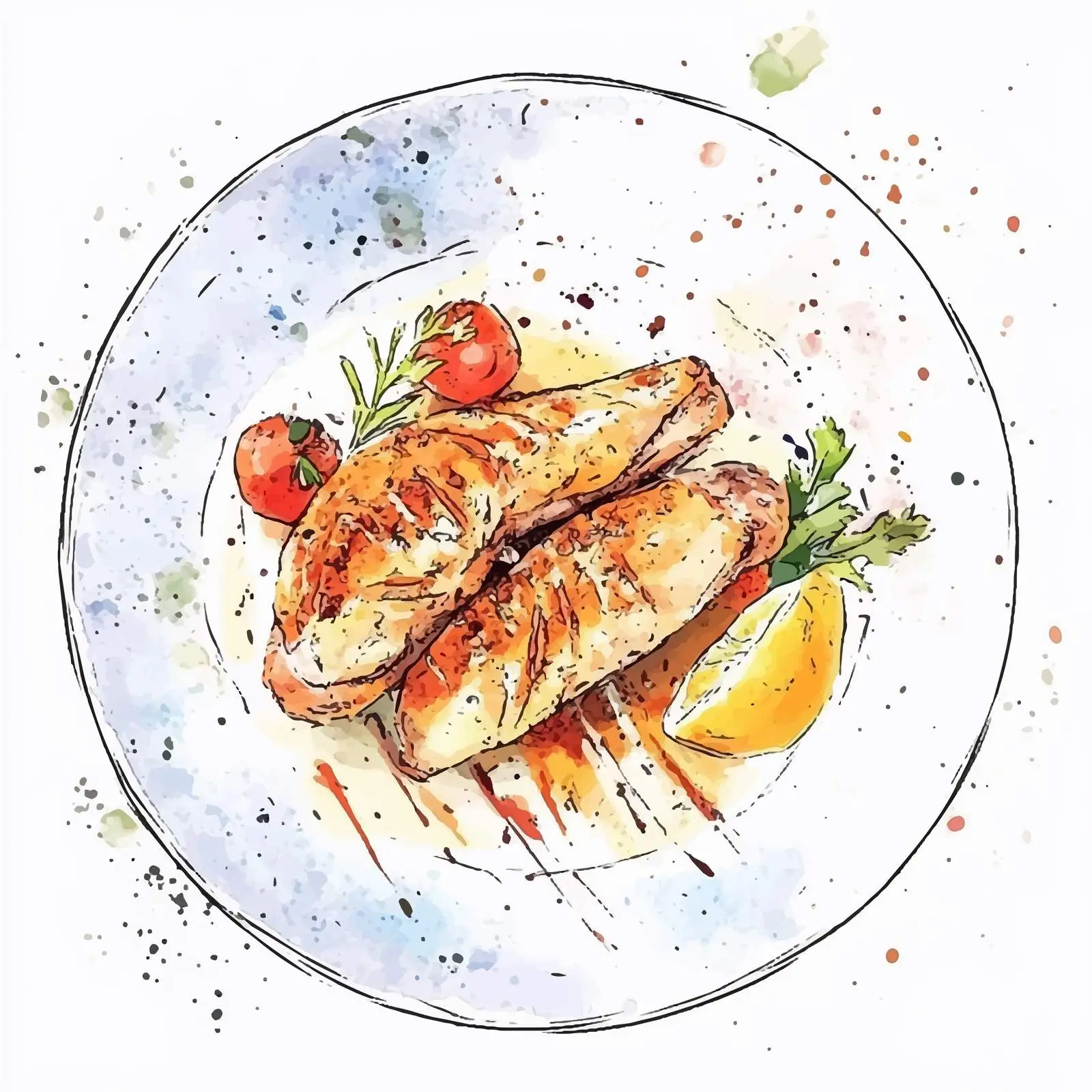 Colorful Hand-Drawn French Cordon Bleu — free download from Dotvec