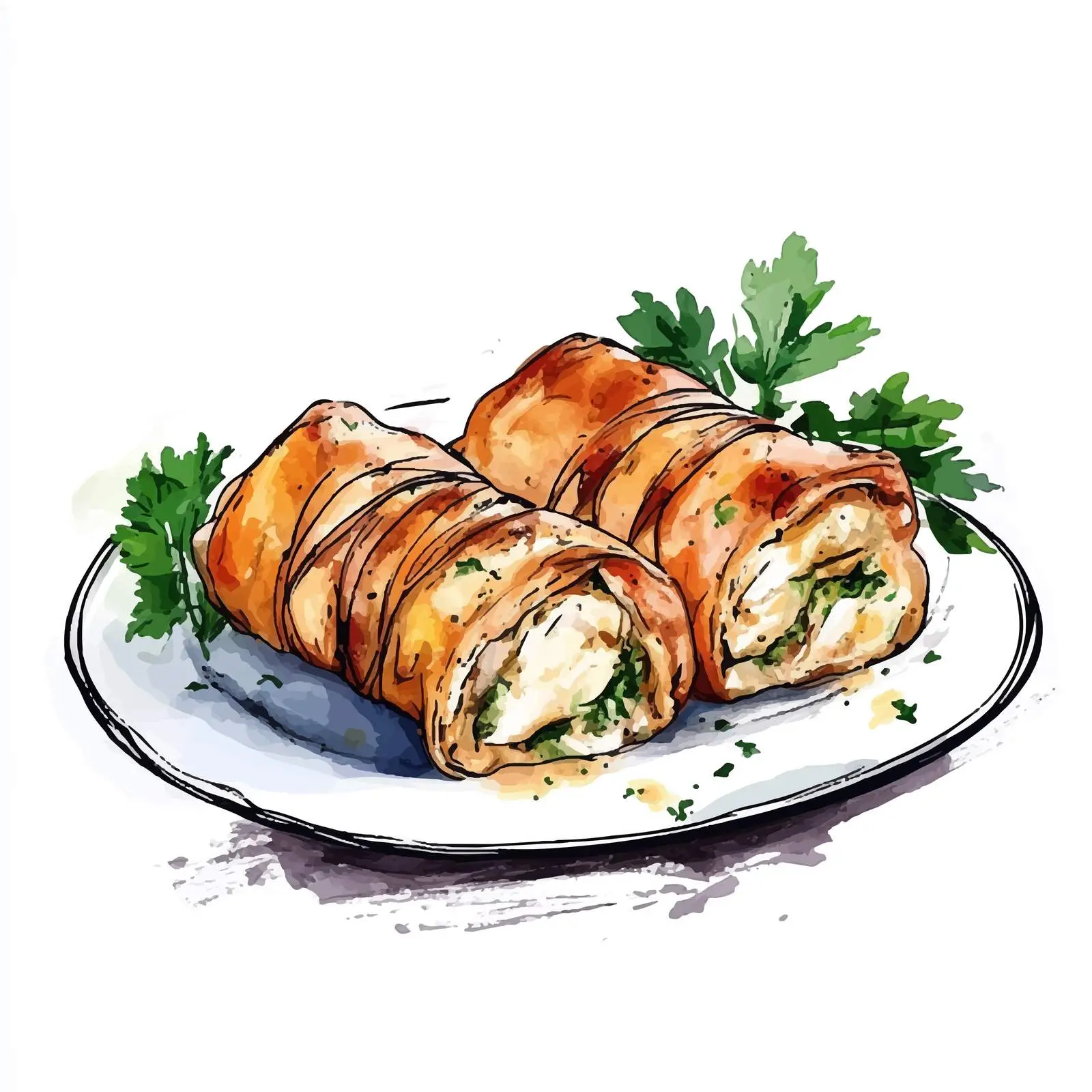 Colorful Hand-Drawn French Cordon Bleu — free download from Dotvec