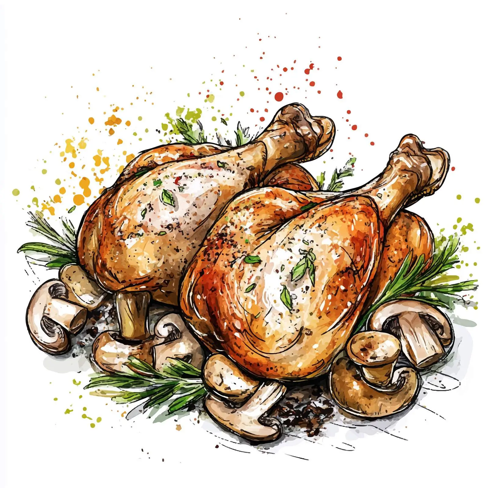 French Julienne Hand-Drawn Watercolor Sketch — free download from Dotvec