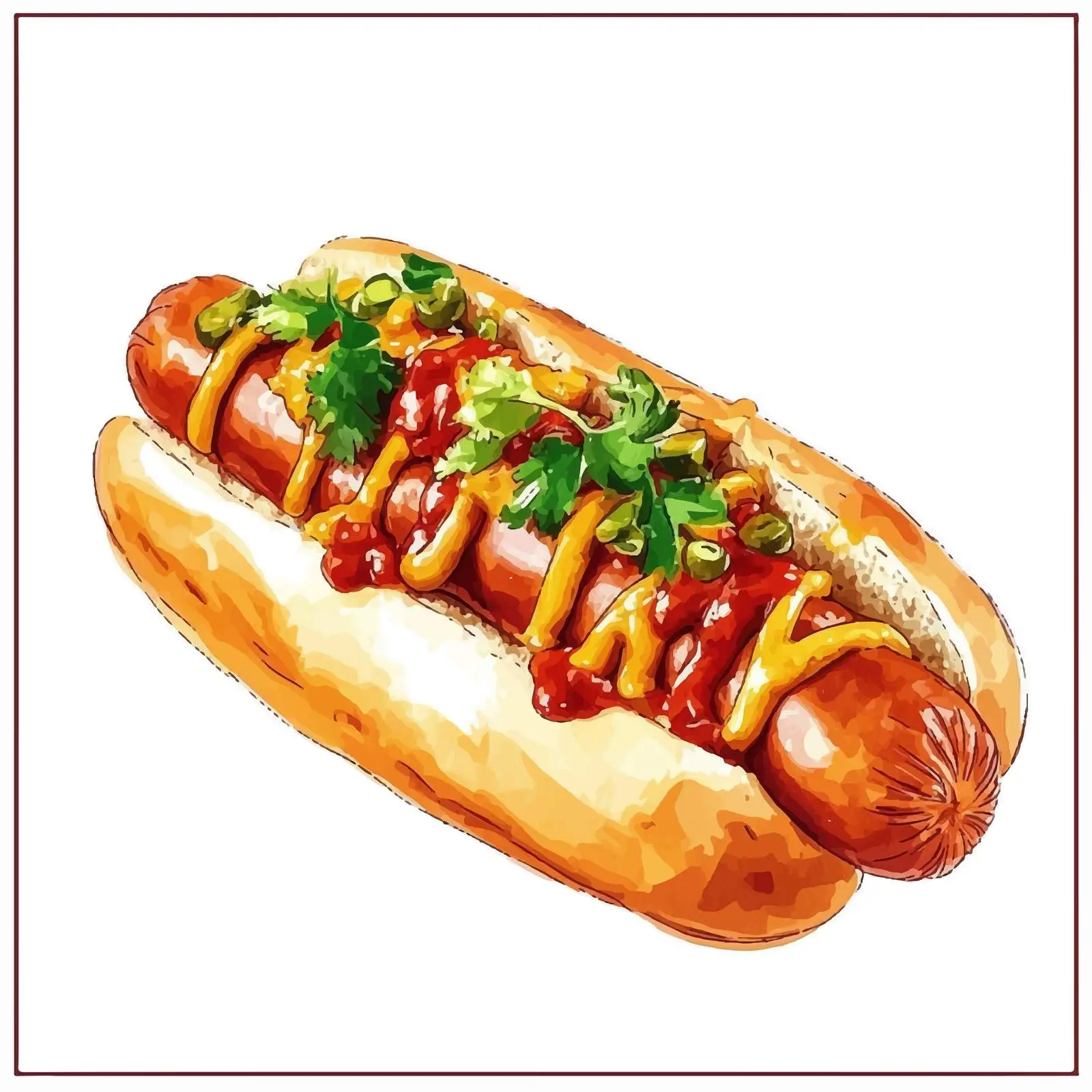 Hand-Drawn German Currywurst Illustration — free download from Dotvec