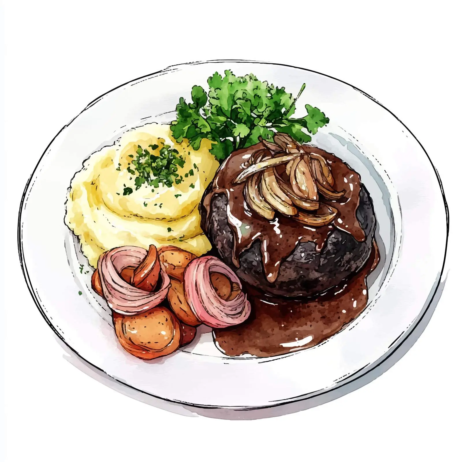 Colorful Hand-Drawn German Landscape — free download from Dotvec